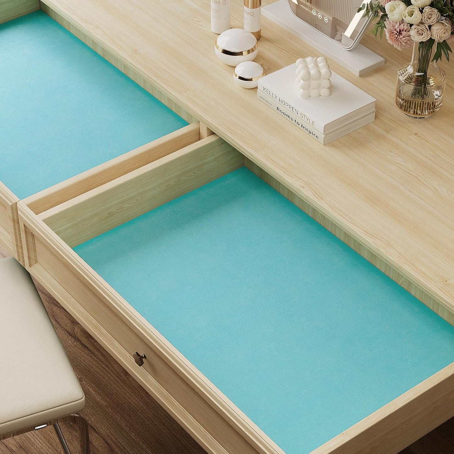 VaryPaper Aqua Blue Velvet Wallpaper