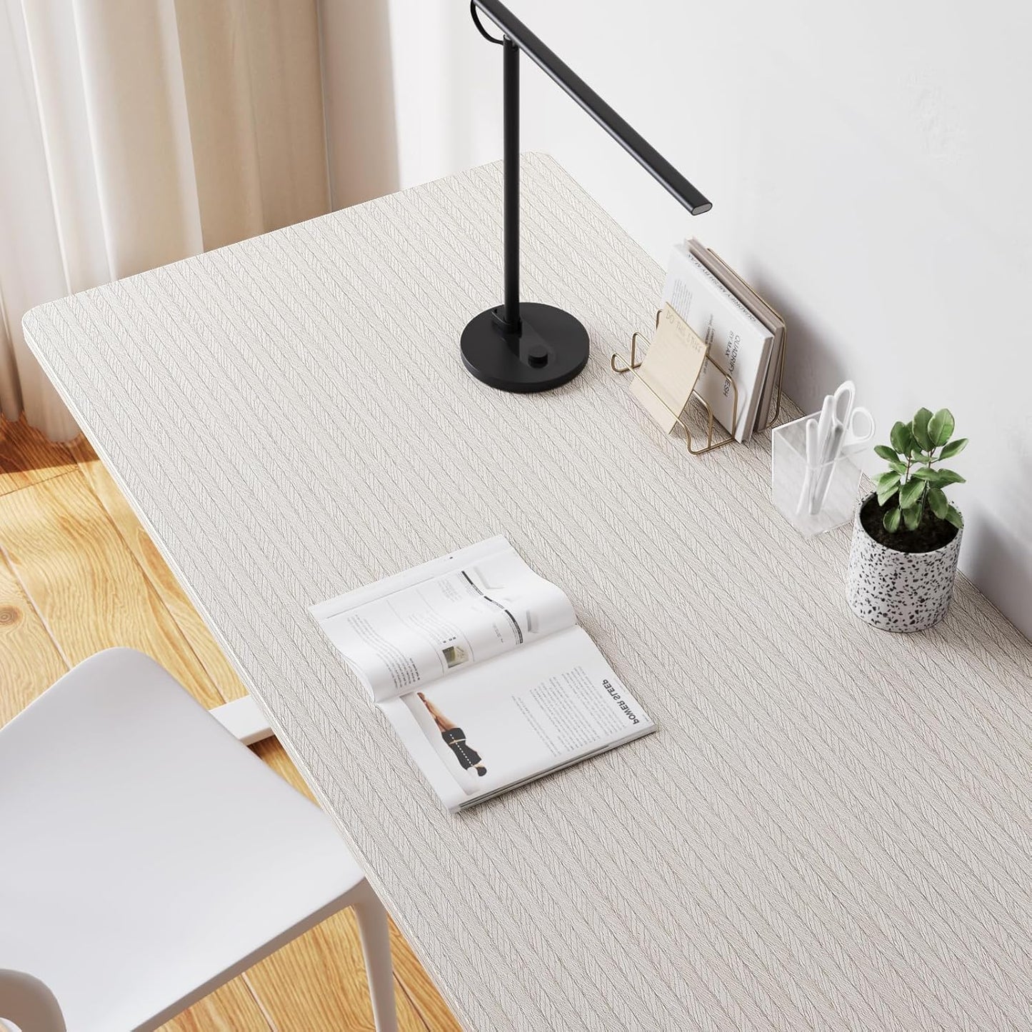 VaryPaper Light Grey Striped Grasscloth Wallpaper