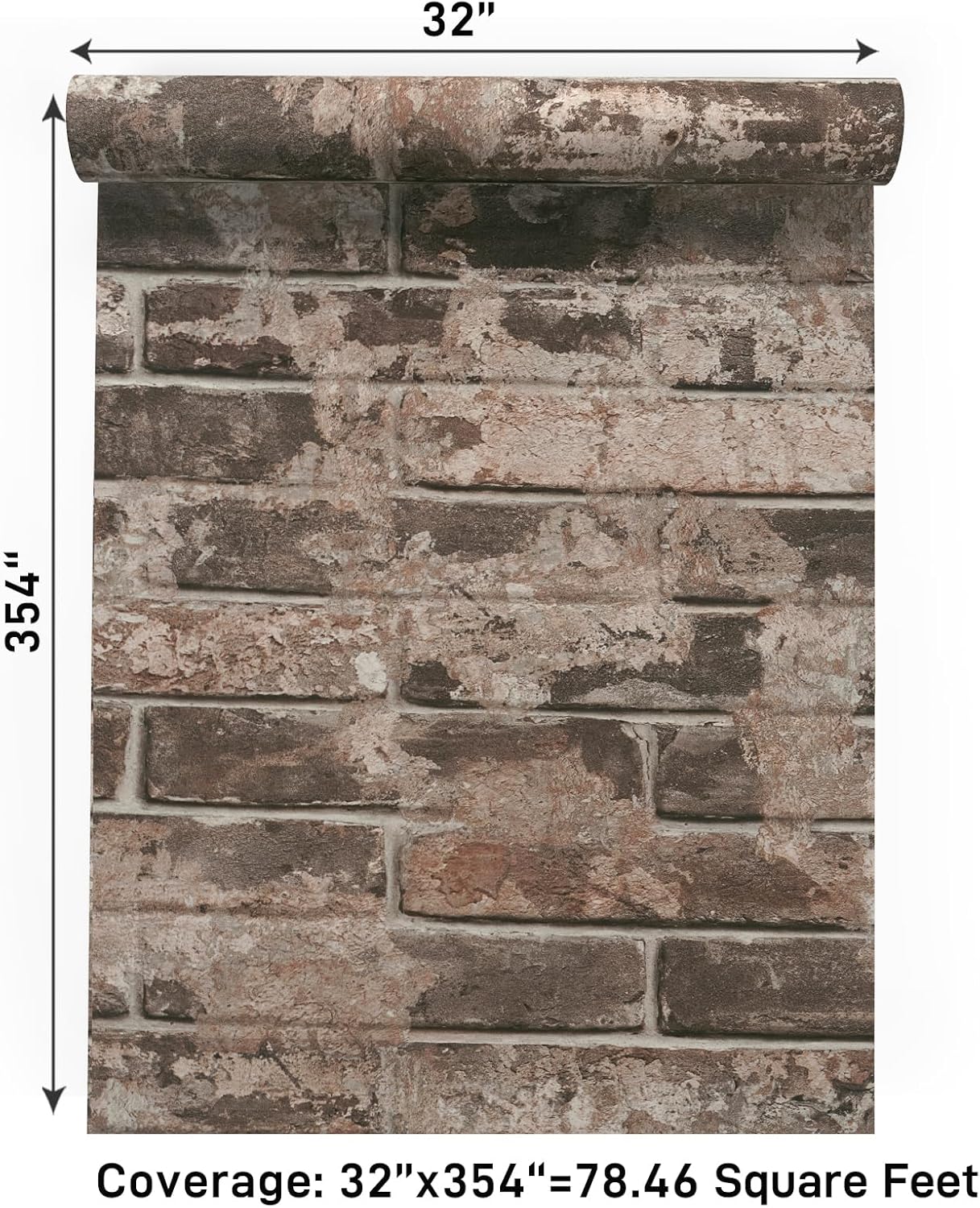 VaryPaper Vintage Brown Brick Wallpaper