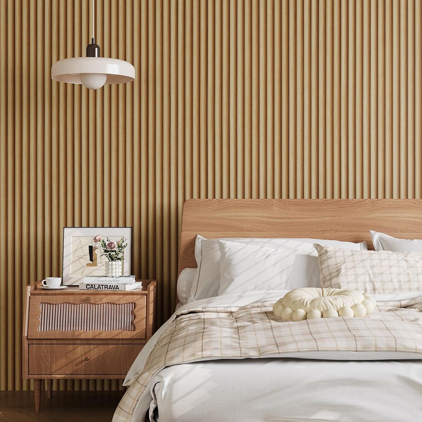 VaryPaper Rounded Wood Slat Wallpaper