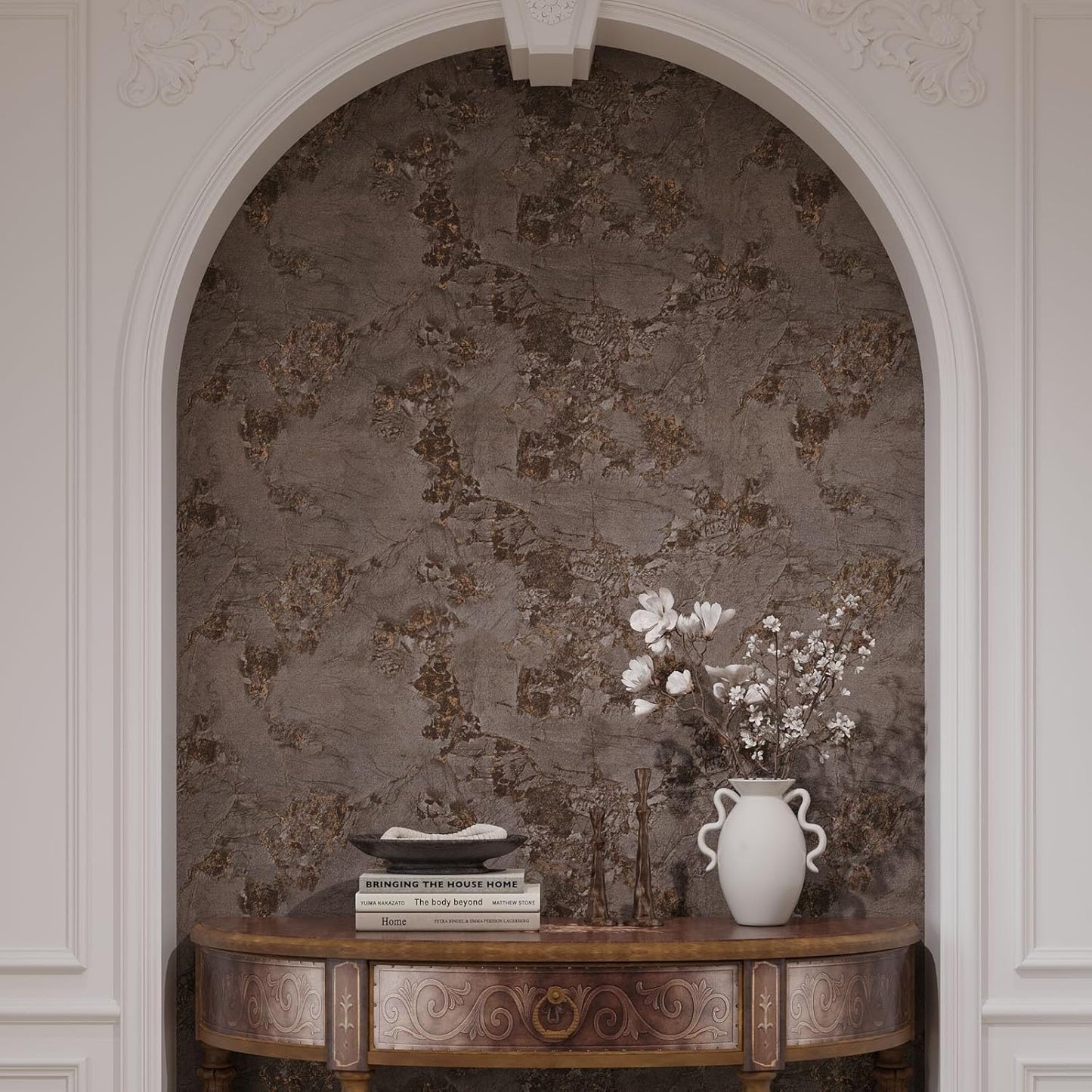 VaryPaper Bronze Brown Marble Contact Paper