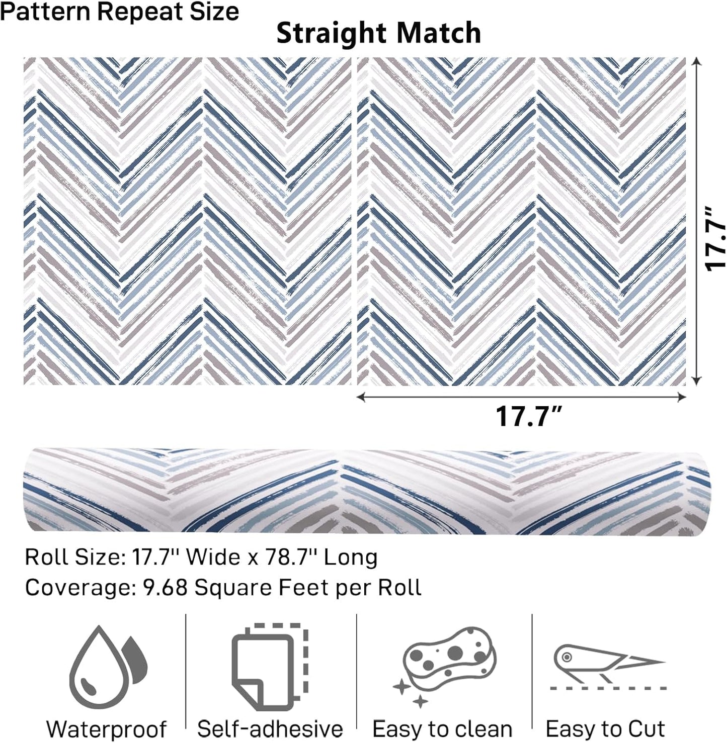 VaryPaper Watercolor Herringbone Geometric Wallpaper