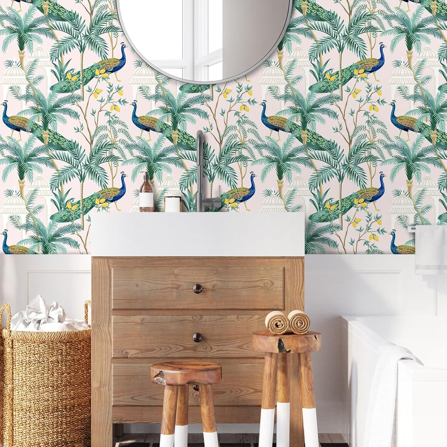 VaryPaper Chinoiserie Palace Peacock Wallpaper