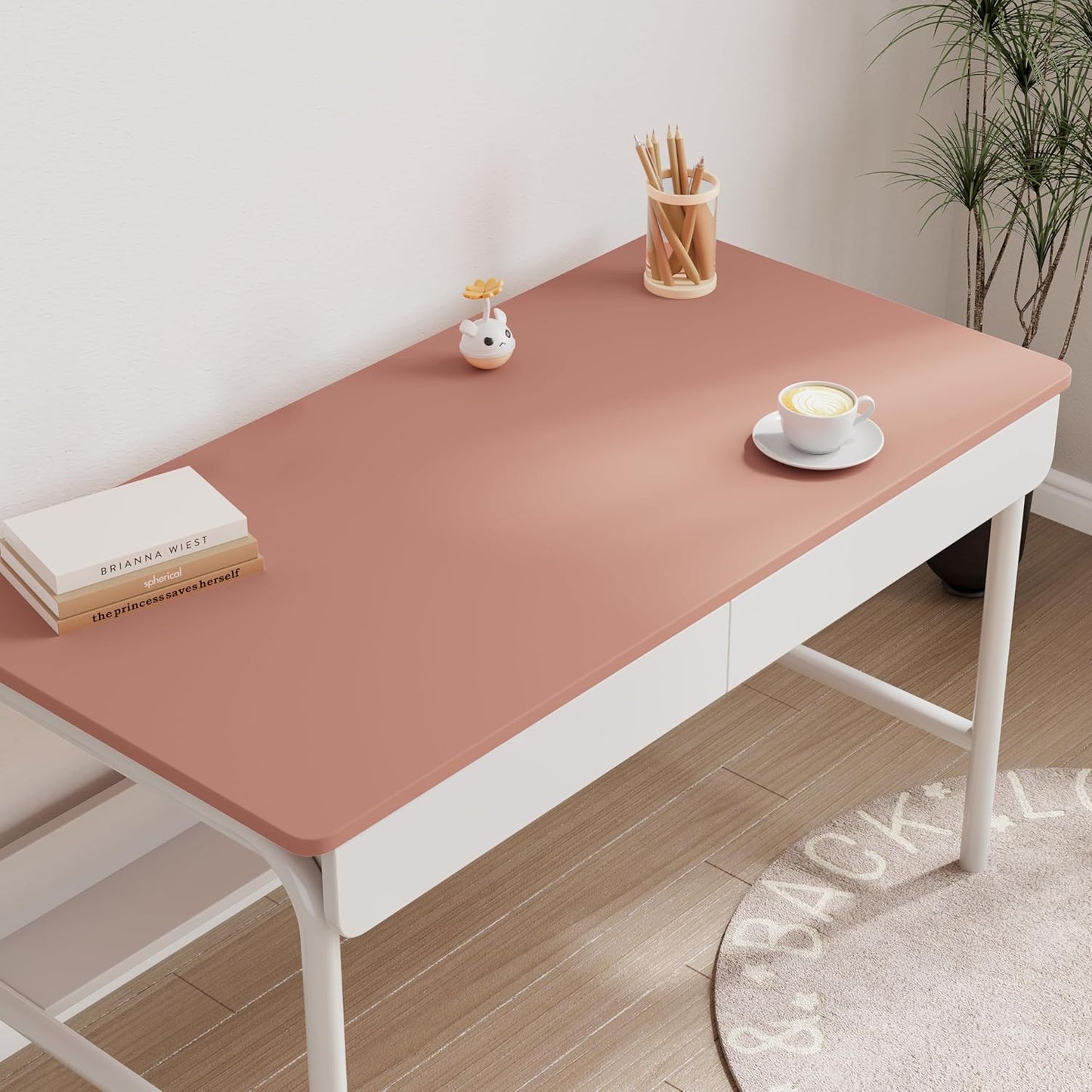 VaryPaper Thick Matte Peach Pink Peel and Stick Wallpaper