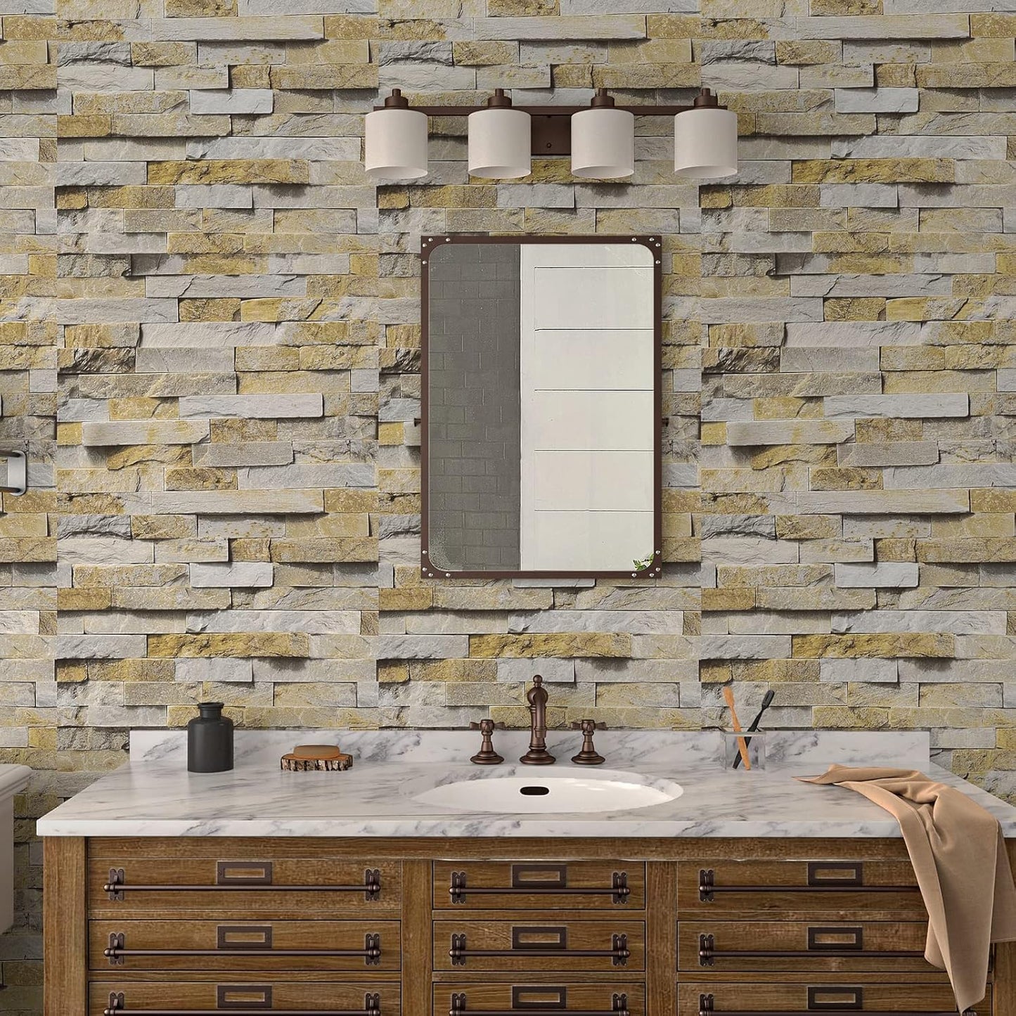 VaryPaper 3D Slate Brick Wallpaper