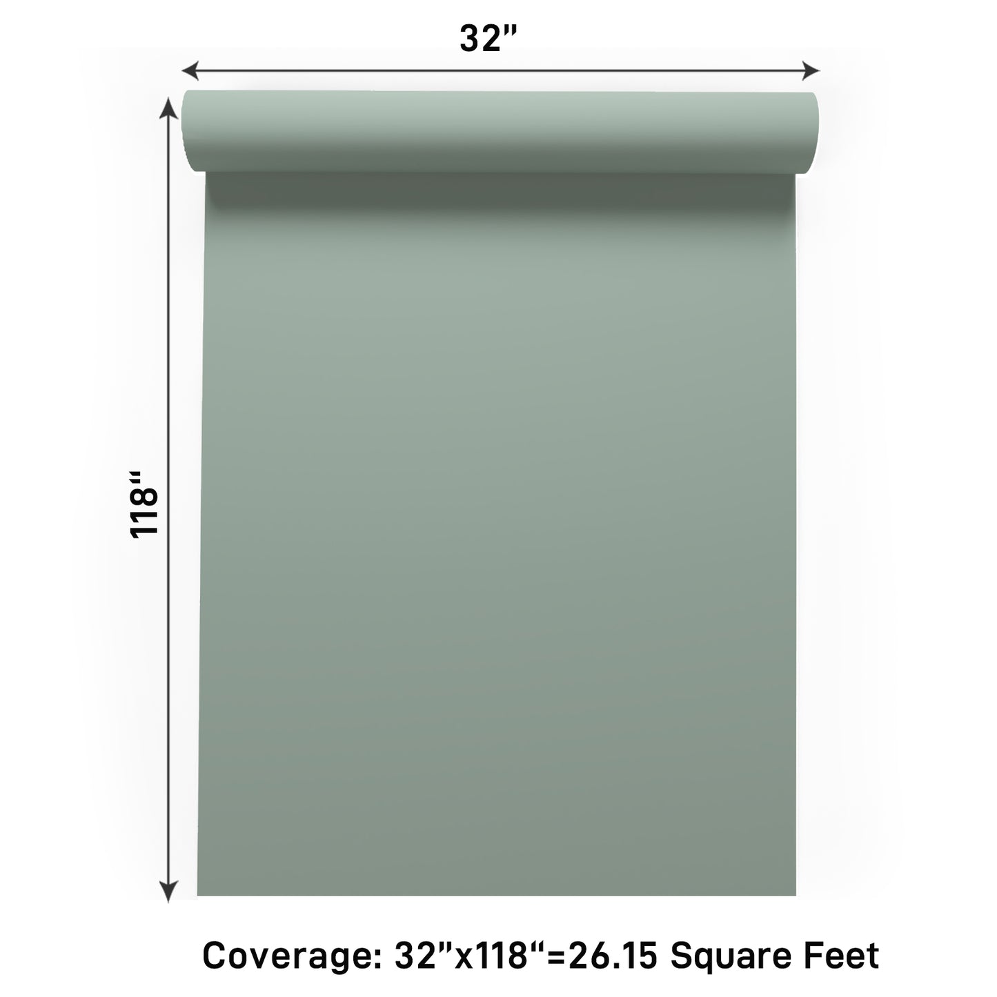 VaryPaper Light Sage Green Contact Paper Skin-friendly