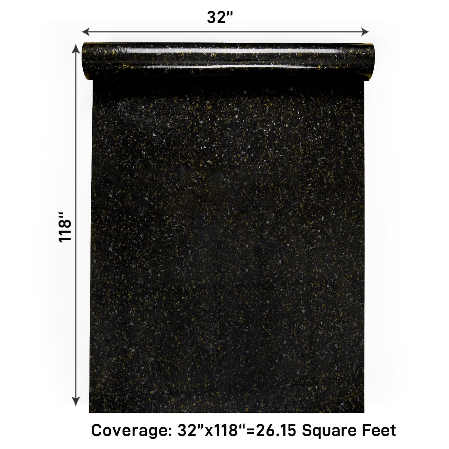 VaryPaper Black Gold Granite Contact Paper