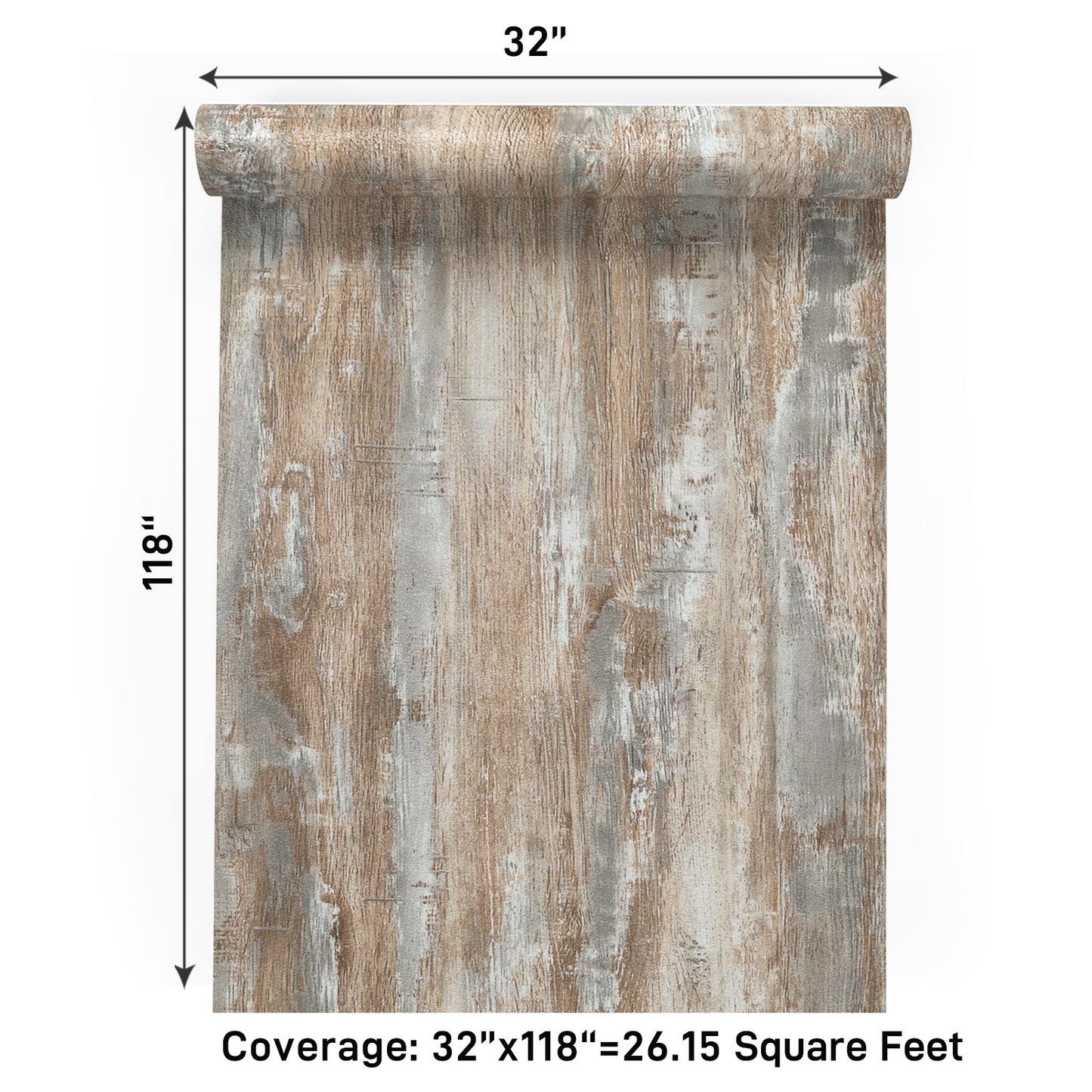 VaryPaper Distressed Light Wood Contact Paper