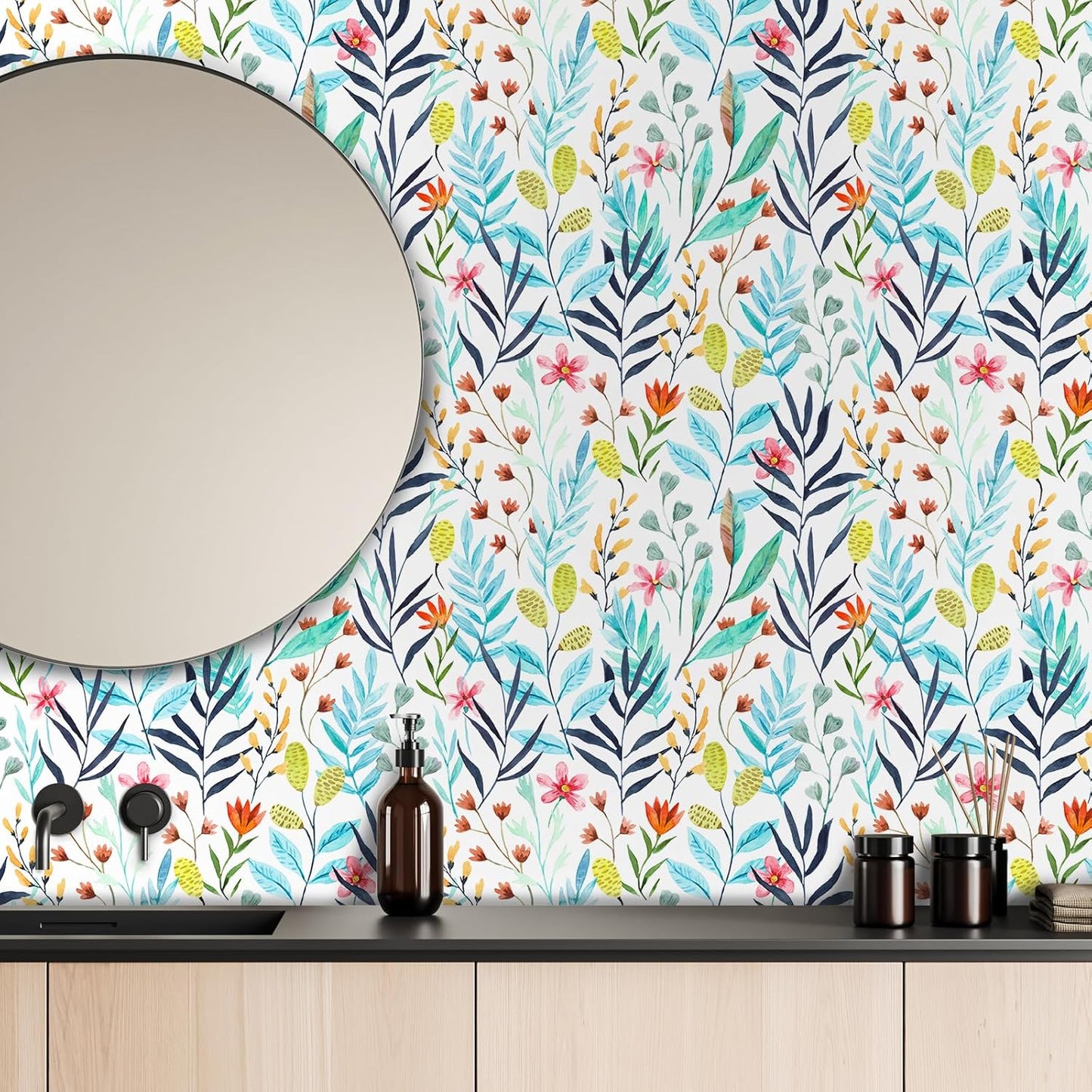VaryPaper Rustic Leaf Floral Wallpaper