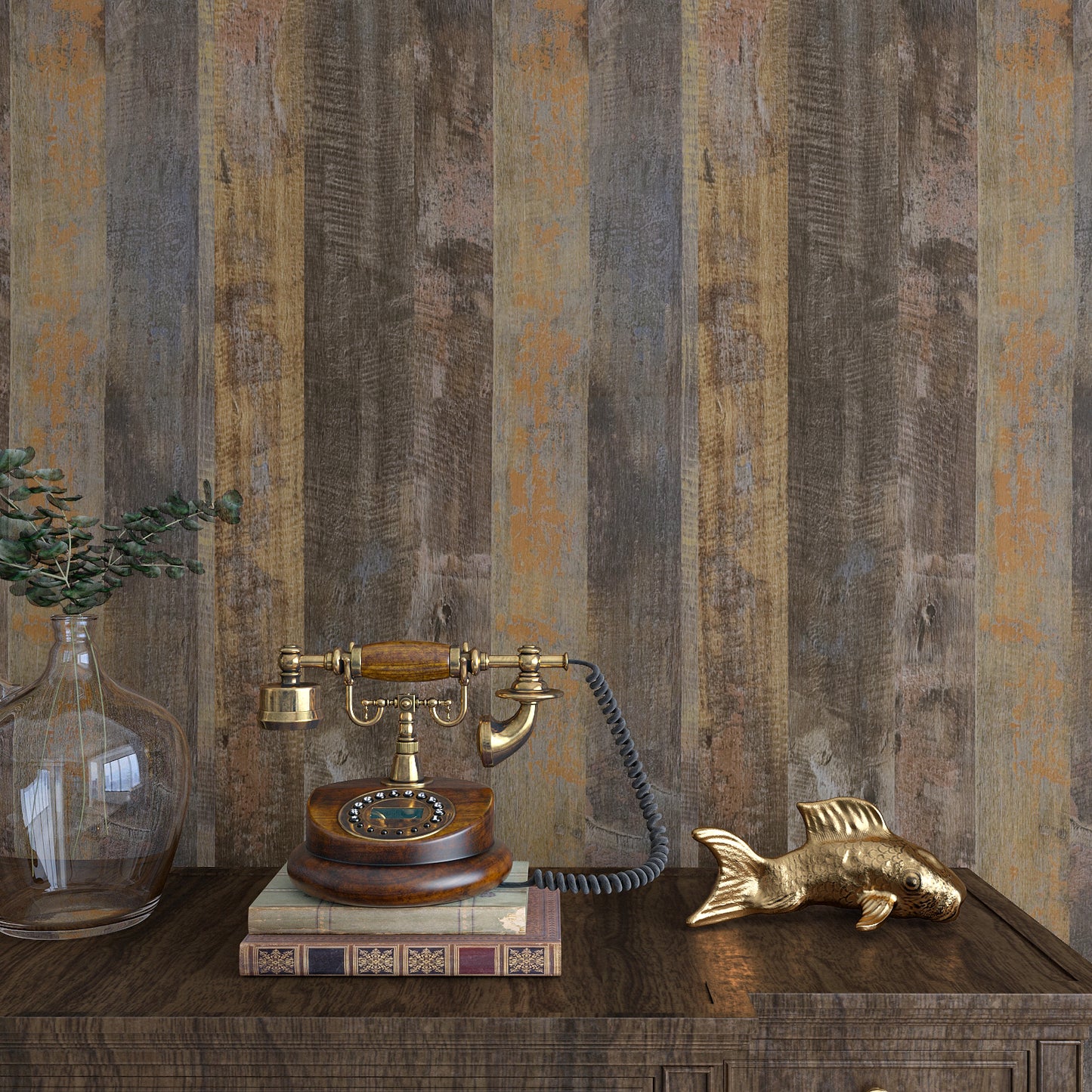 VaryPaper Rustic Brown Wood Contact Paper