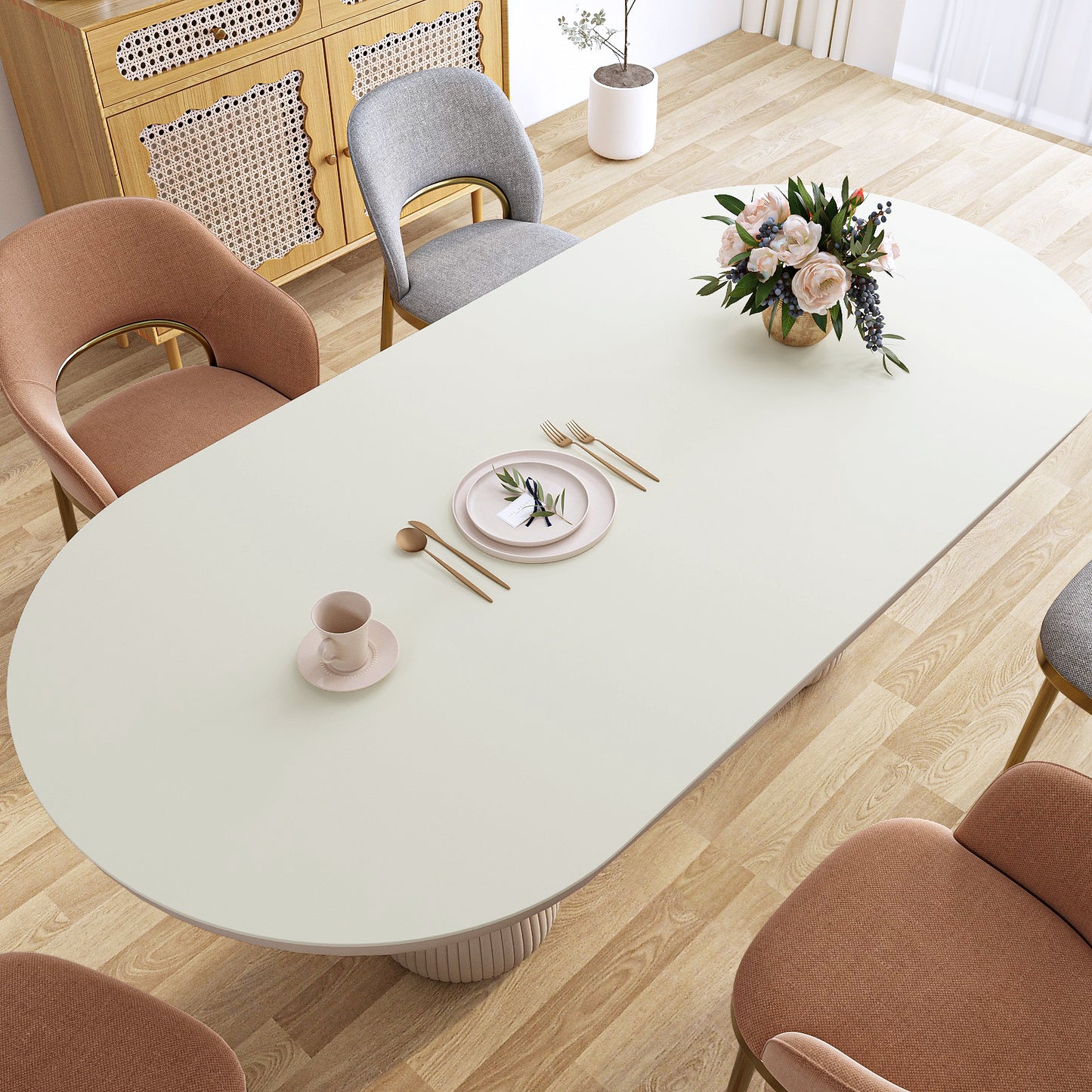 VaryPaper Matte Off White Contact Paper Skin-friendly