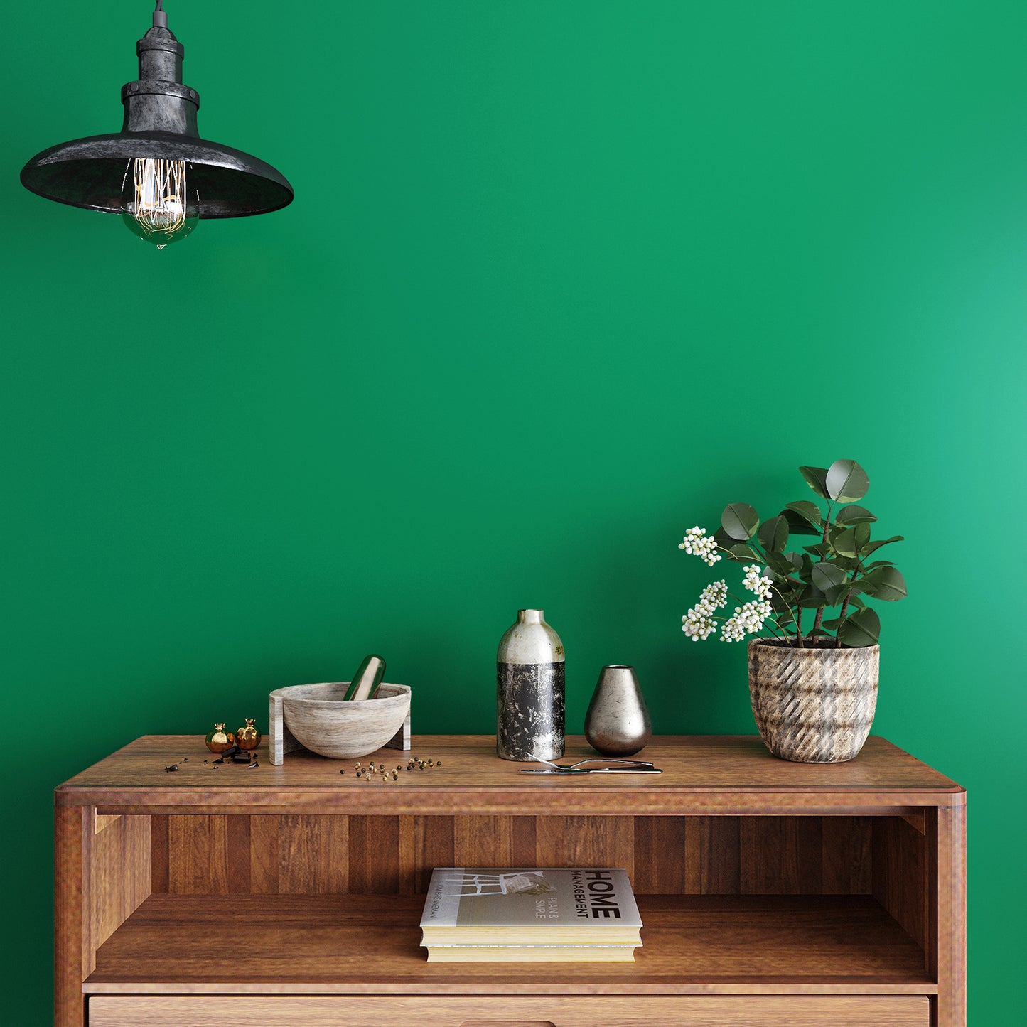 VaryPaper Thick Matte Green Peel and Stick Wallpaper