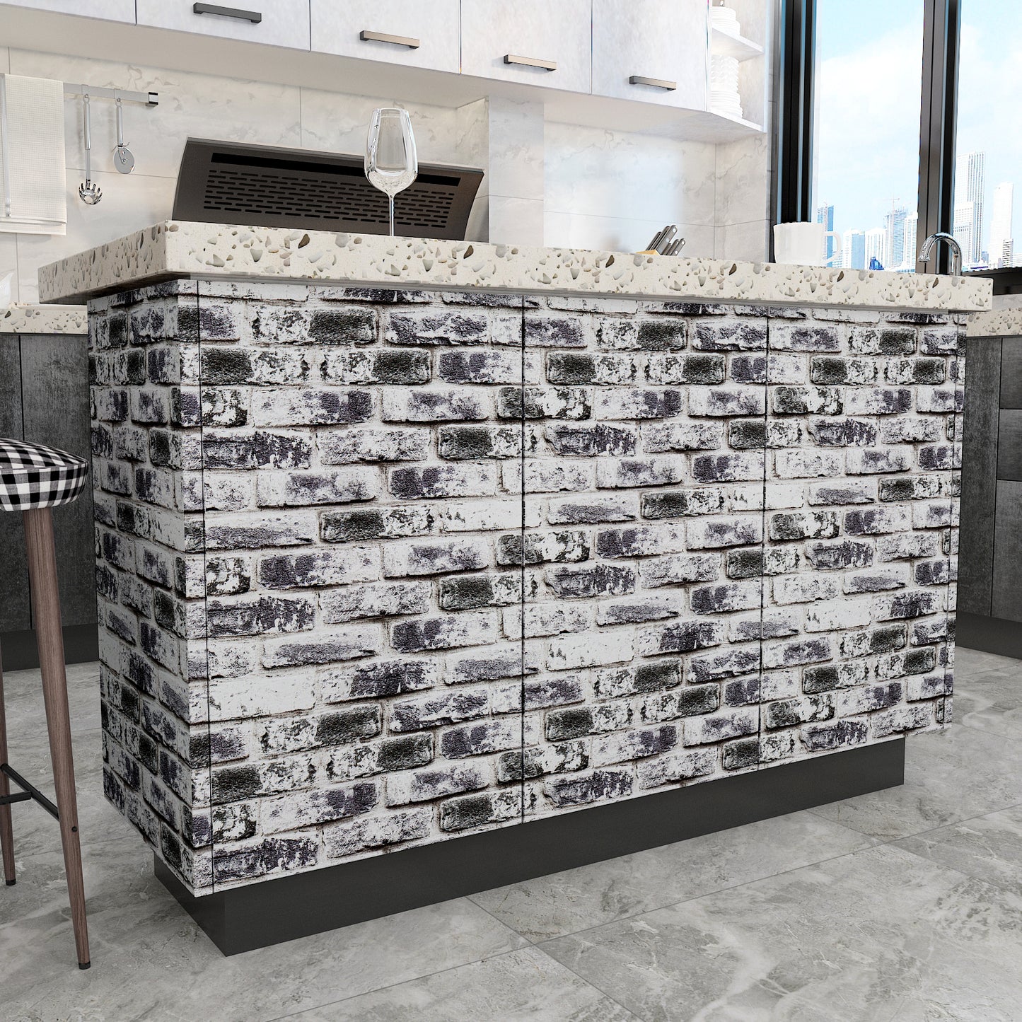 VaryPaper Grey Brick Wallpaper