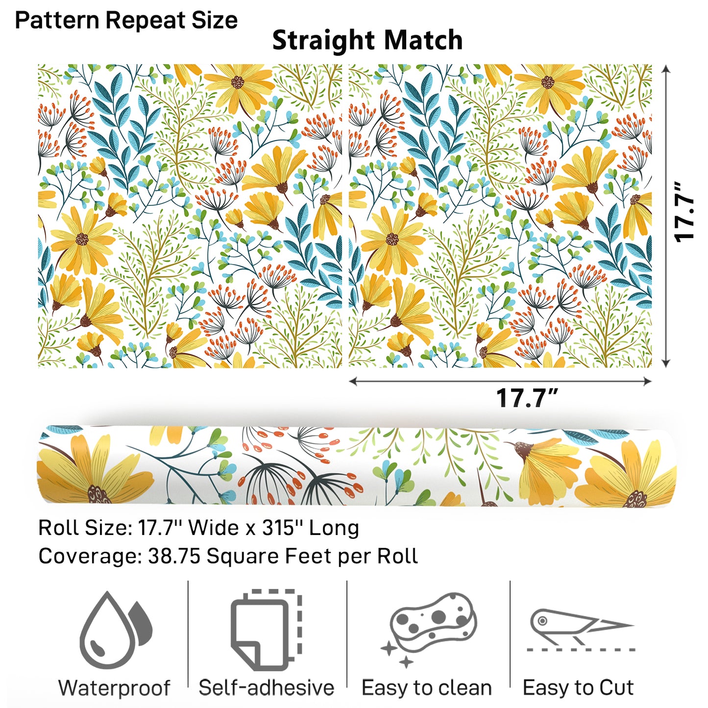 VaryPaper Boho Moss Leaf Floral Wallpaper