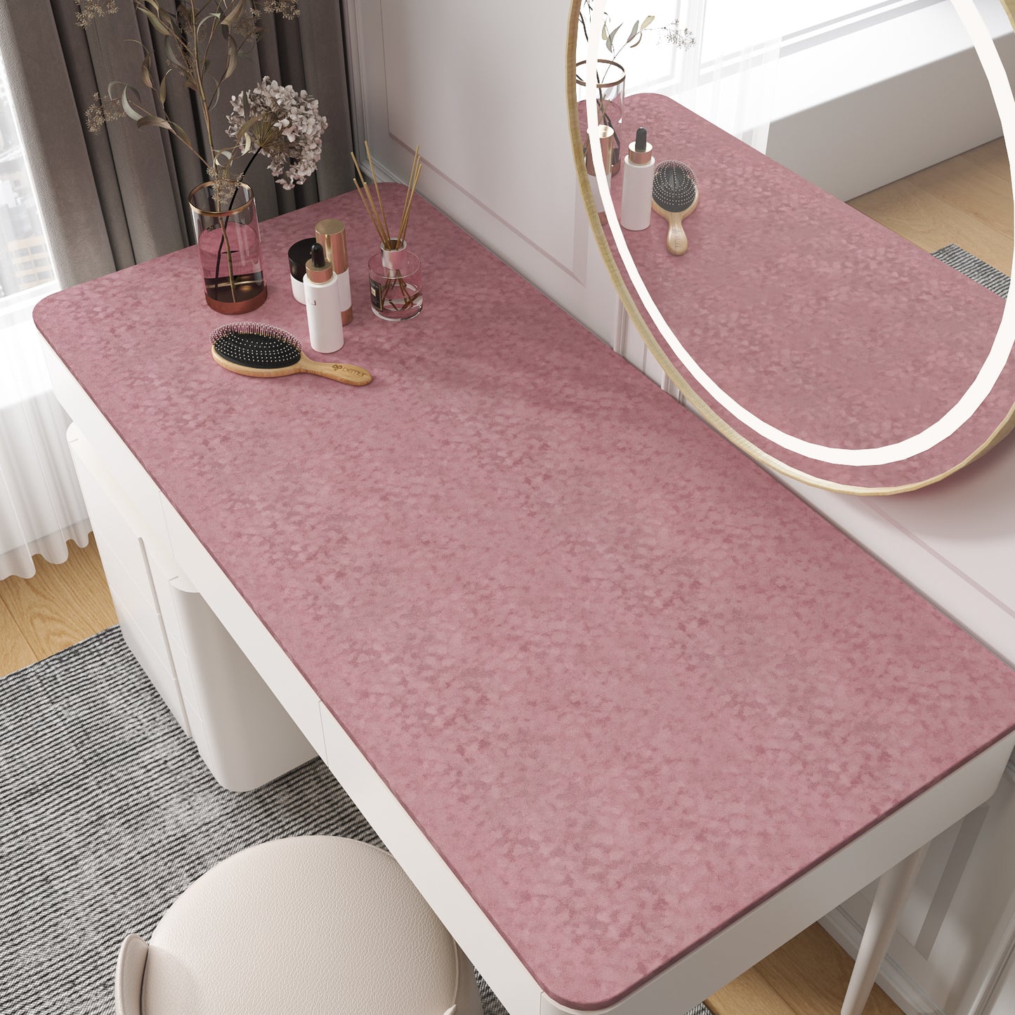 VaryPaper Coral Pink Velvet Wallpaper