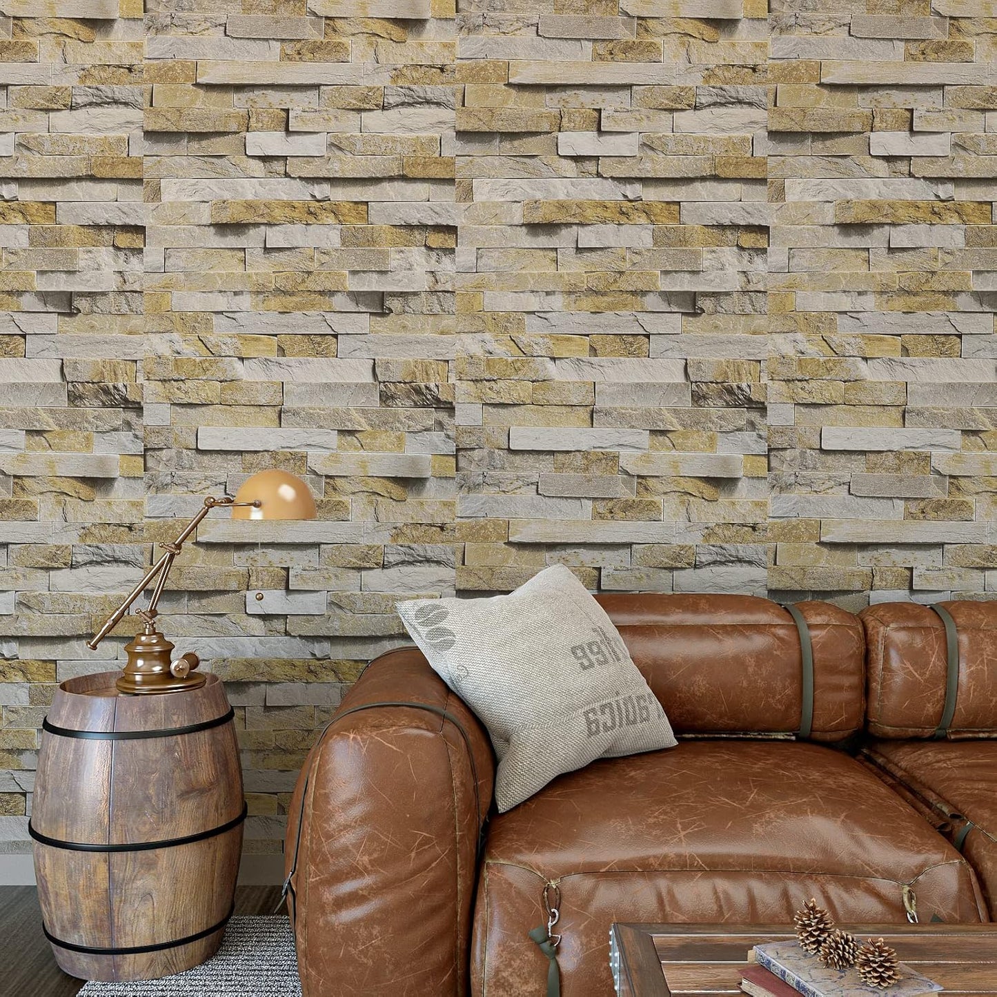 VaryPaper 3D Slate Brick Wallpaper