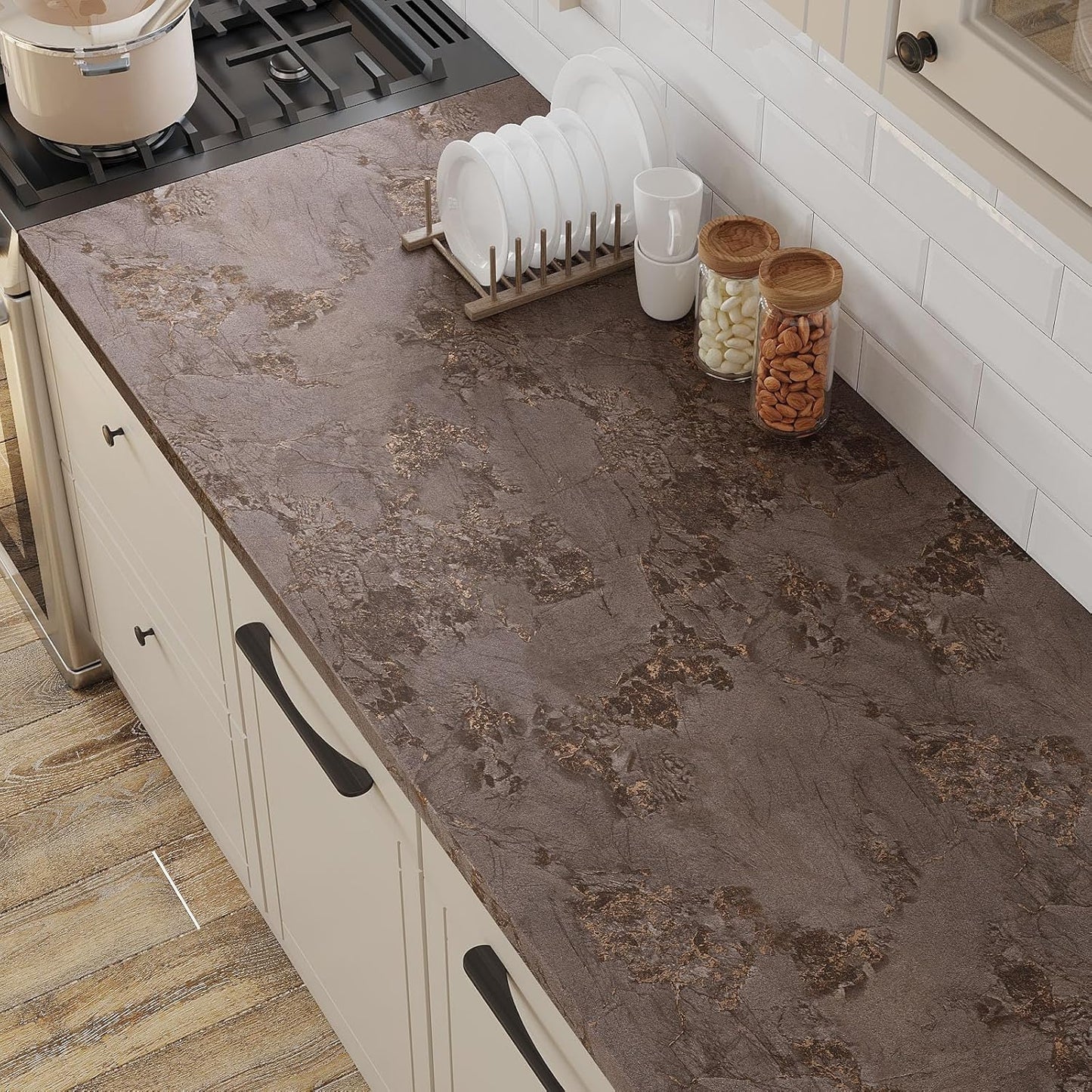 VaryPaper Bronze Brown Marble Contact Paper
