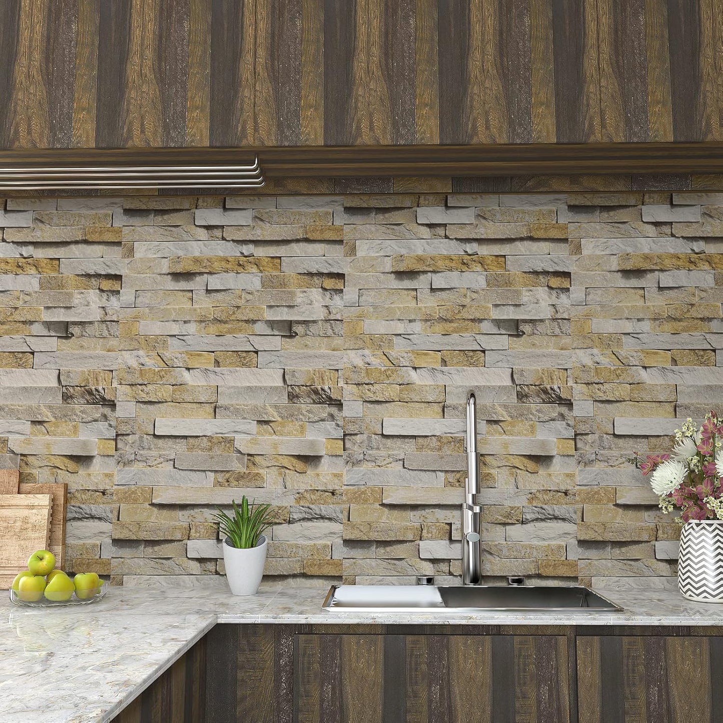 VaryPaper 3D Slate Brick Wallpaper