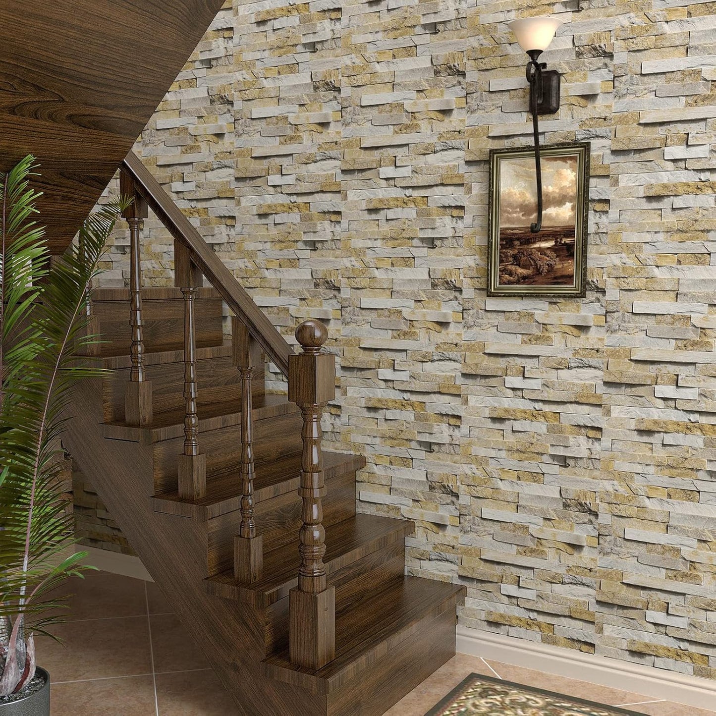 VaryPaper 3D Slate Brick Wallpaper