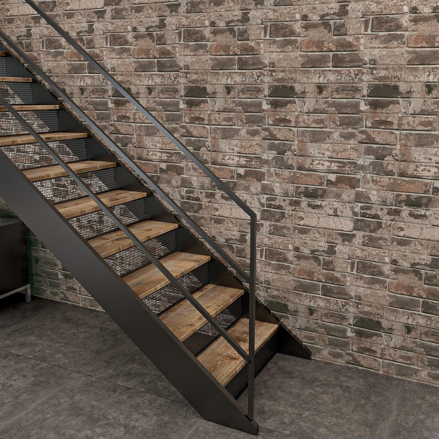 VaryPaper Vintage Brown Brick Wallpaper