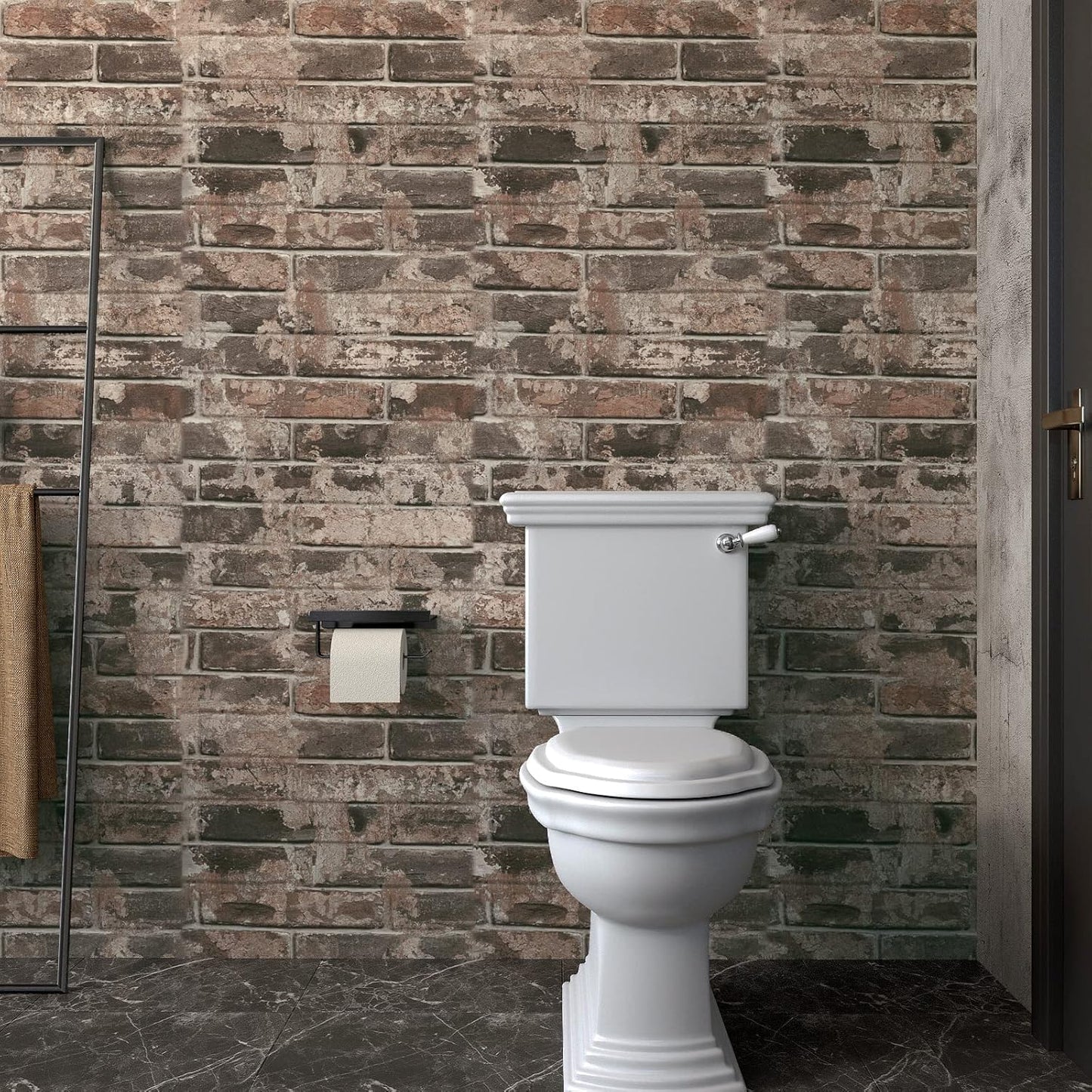 VaryPaper Vintage Brown Brick Wallpaper
