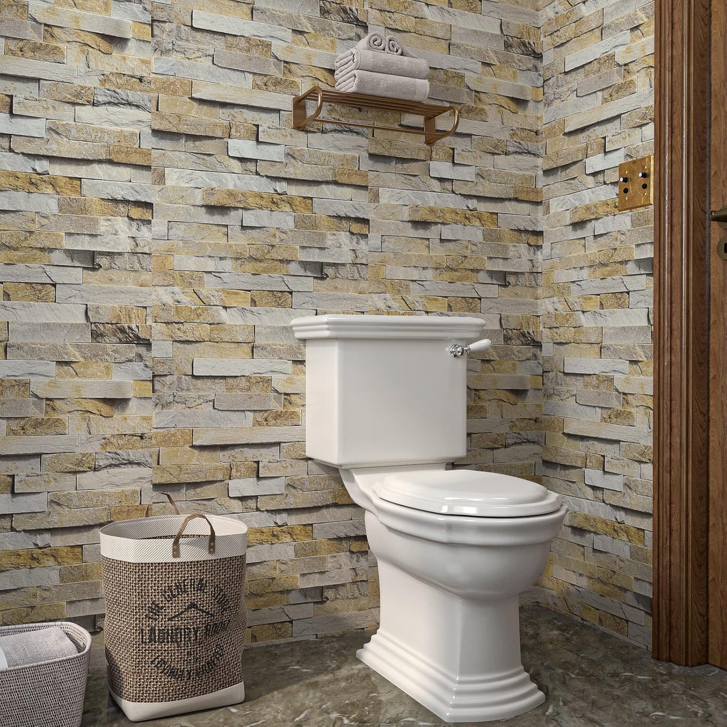 VaryPaper 3D Slate Brick Wallpaper