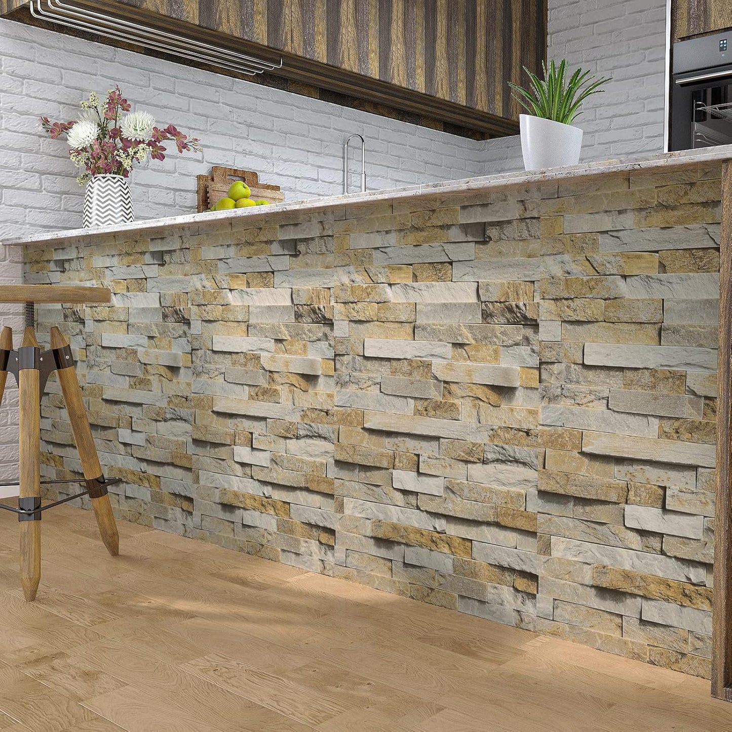 VaryPaper 3D Slate Brick Wallpaper