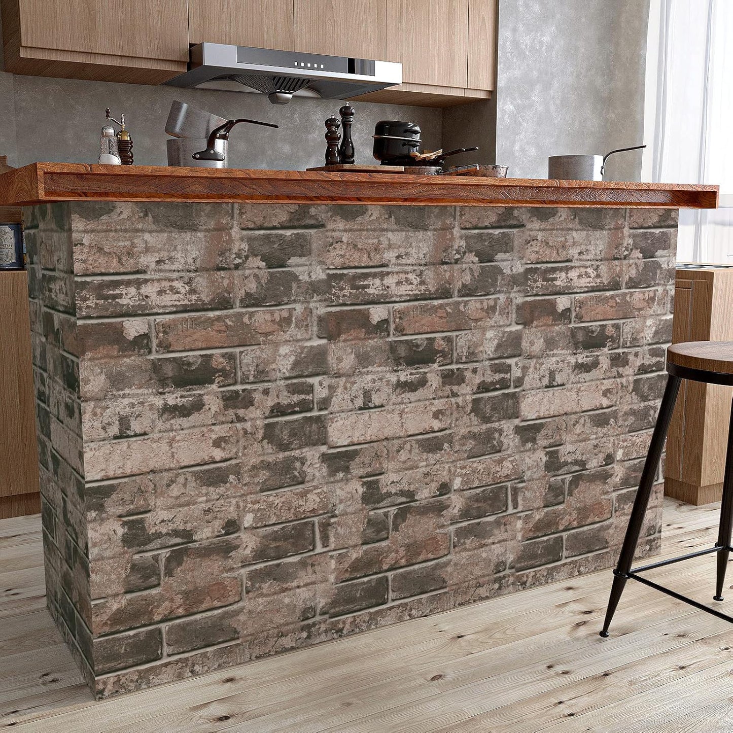 VaryPaper Vintage Brown Brick Wallpaper