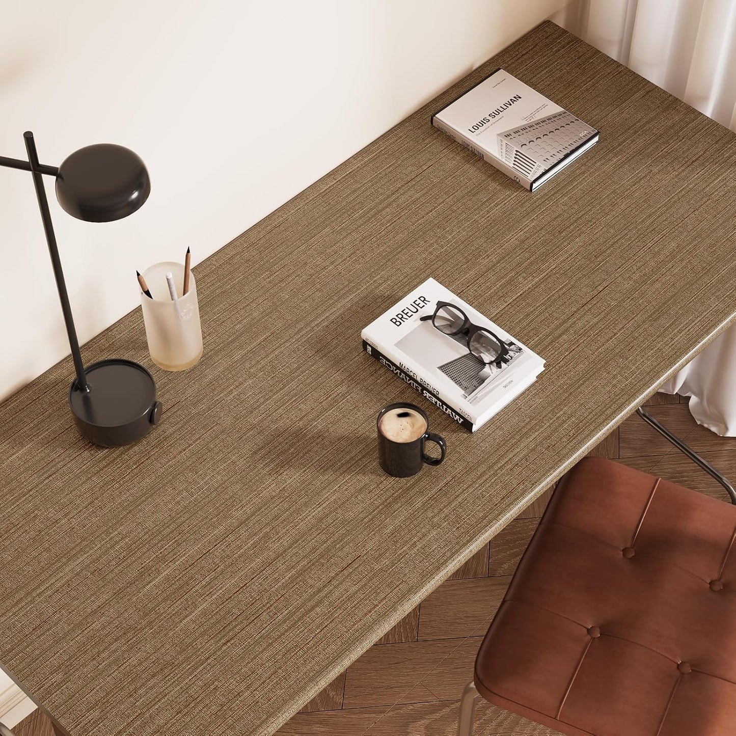 VaryPaper Bronze Brown Grasscloth Wallpaper