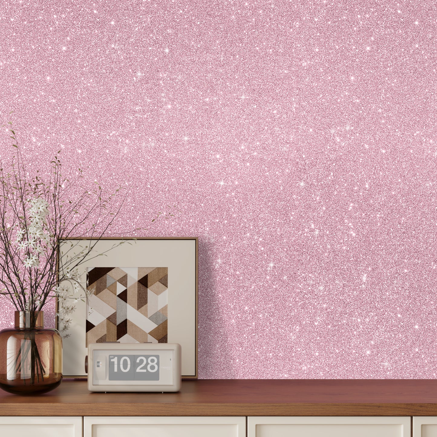 VaryPaper Pink Glitter Wallpaper