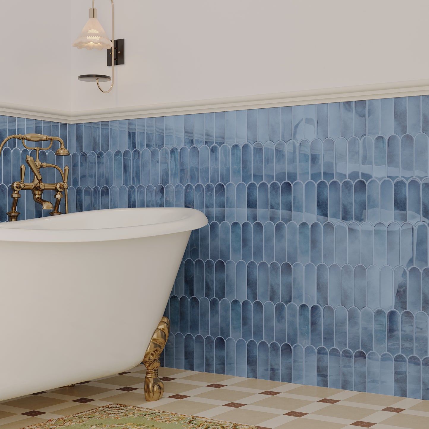 VaryPaper Blue Peel and Stick Backsplash Wall Tiles