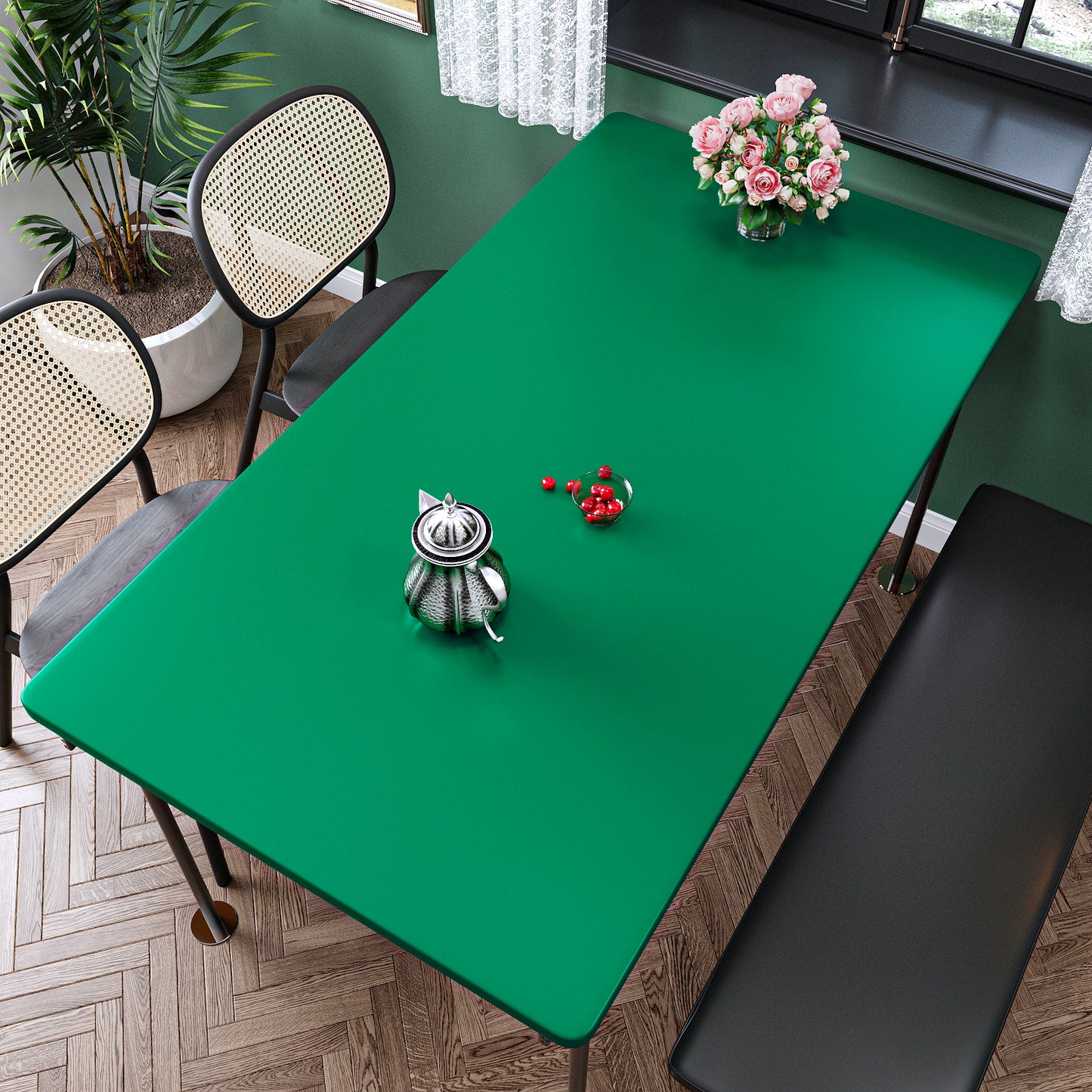 VaryPaper Thick Matte Green Peel and Stick Wallpaper