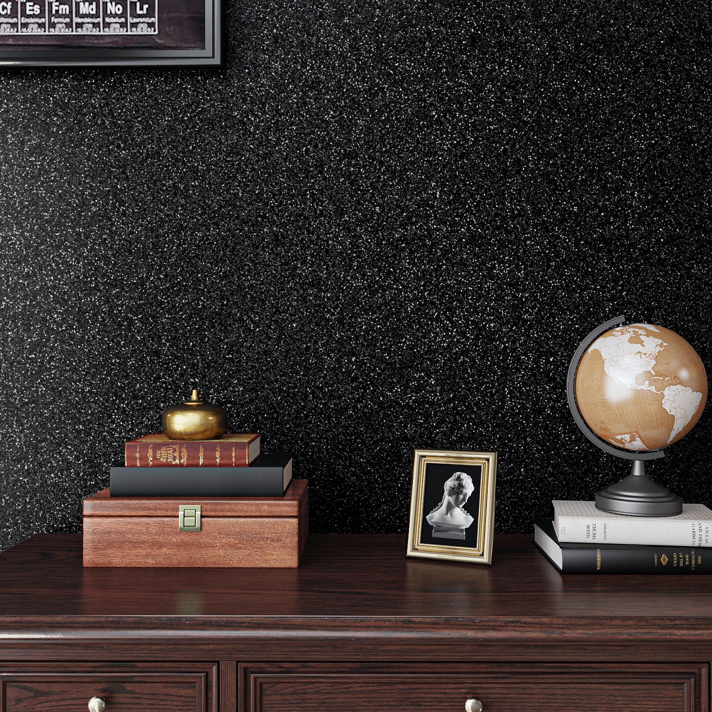 VaryPaper Black Chunky Glitter Wallpaper