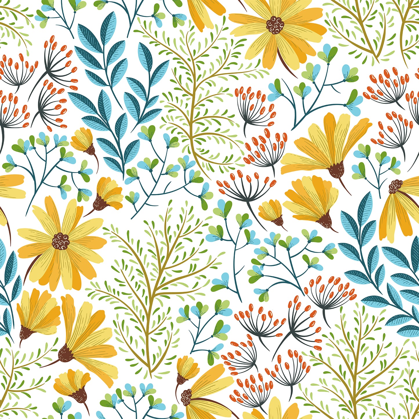 VaryPaper Boho Moss Leaf Floral Wallpaper