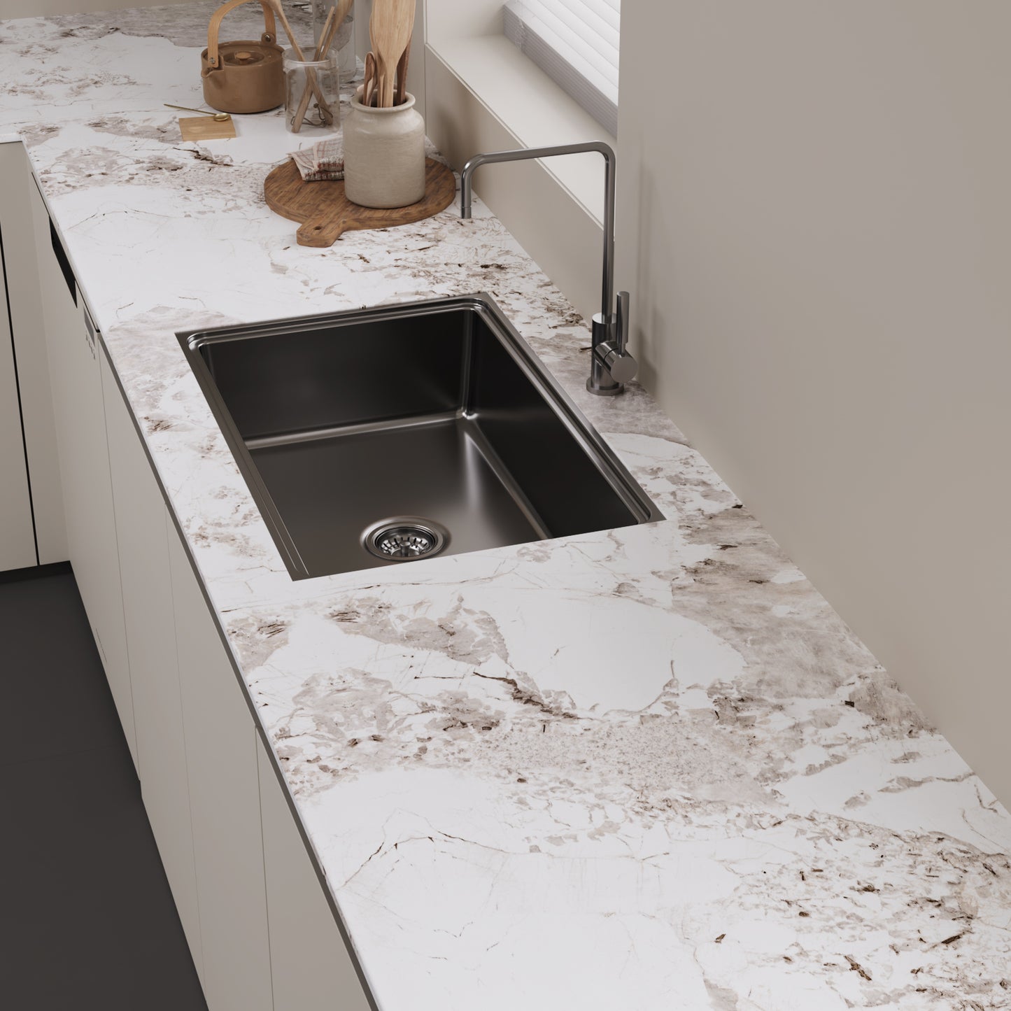VaryPaper Light Brown Marble Contact Paper