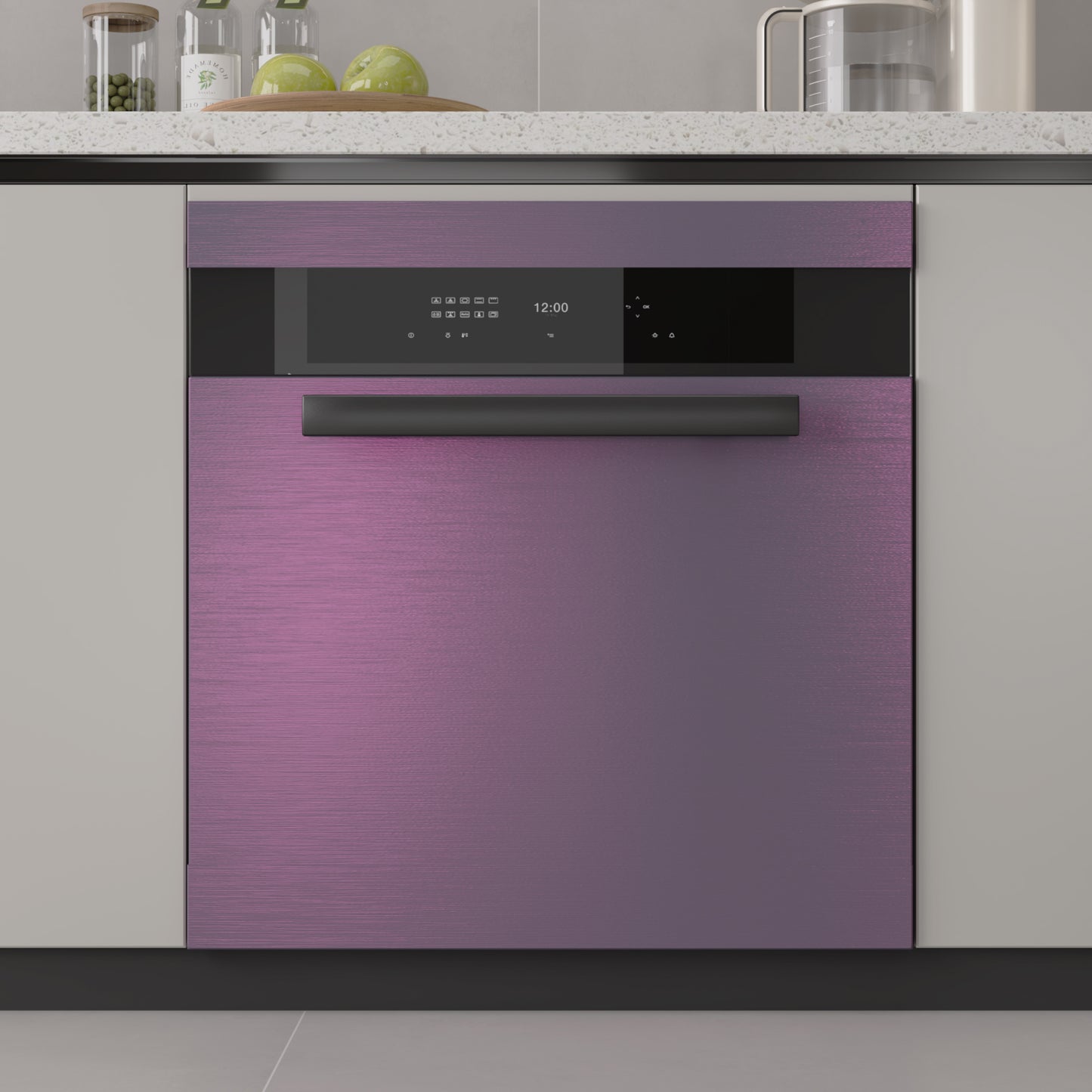 VaryPaper Gradient Purple Brushed Stainless Steel Contact Paper