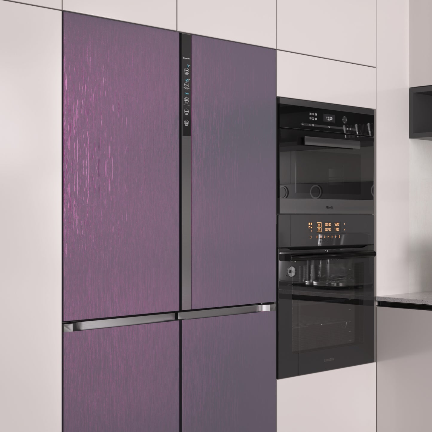VaryPaper Gradient Purple Brushed Stainless Steel Contact Paper
