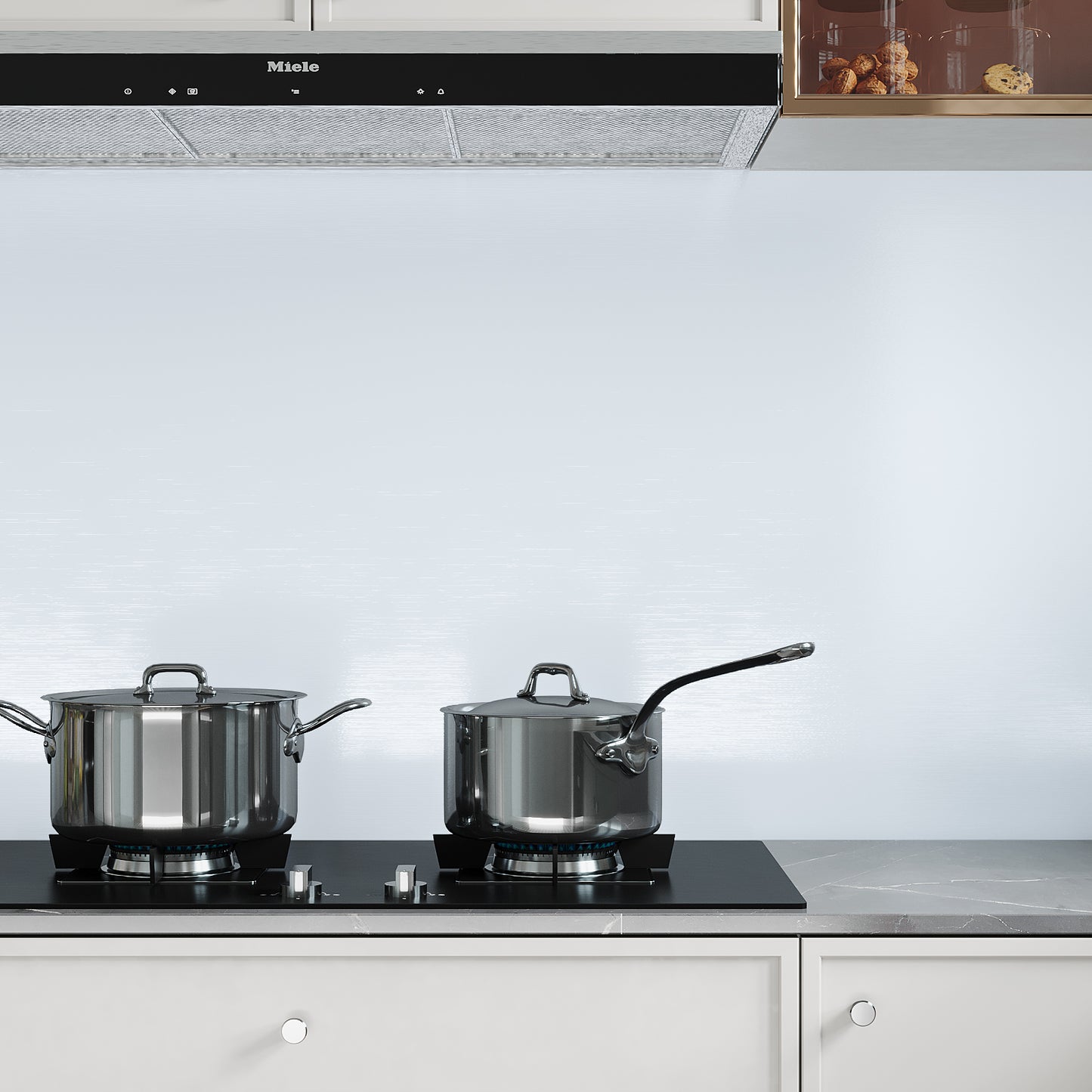 VaryPaper Lustre White Brushed Stainless Steel Contact Paper