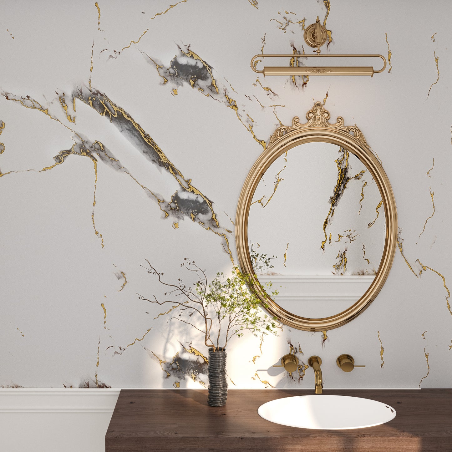 VaryPaper Matte White Marble Contact Paper