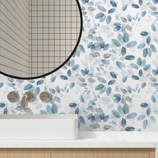 VaryPaper Boho Eucalyptus Leaf Floral Wallpaper