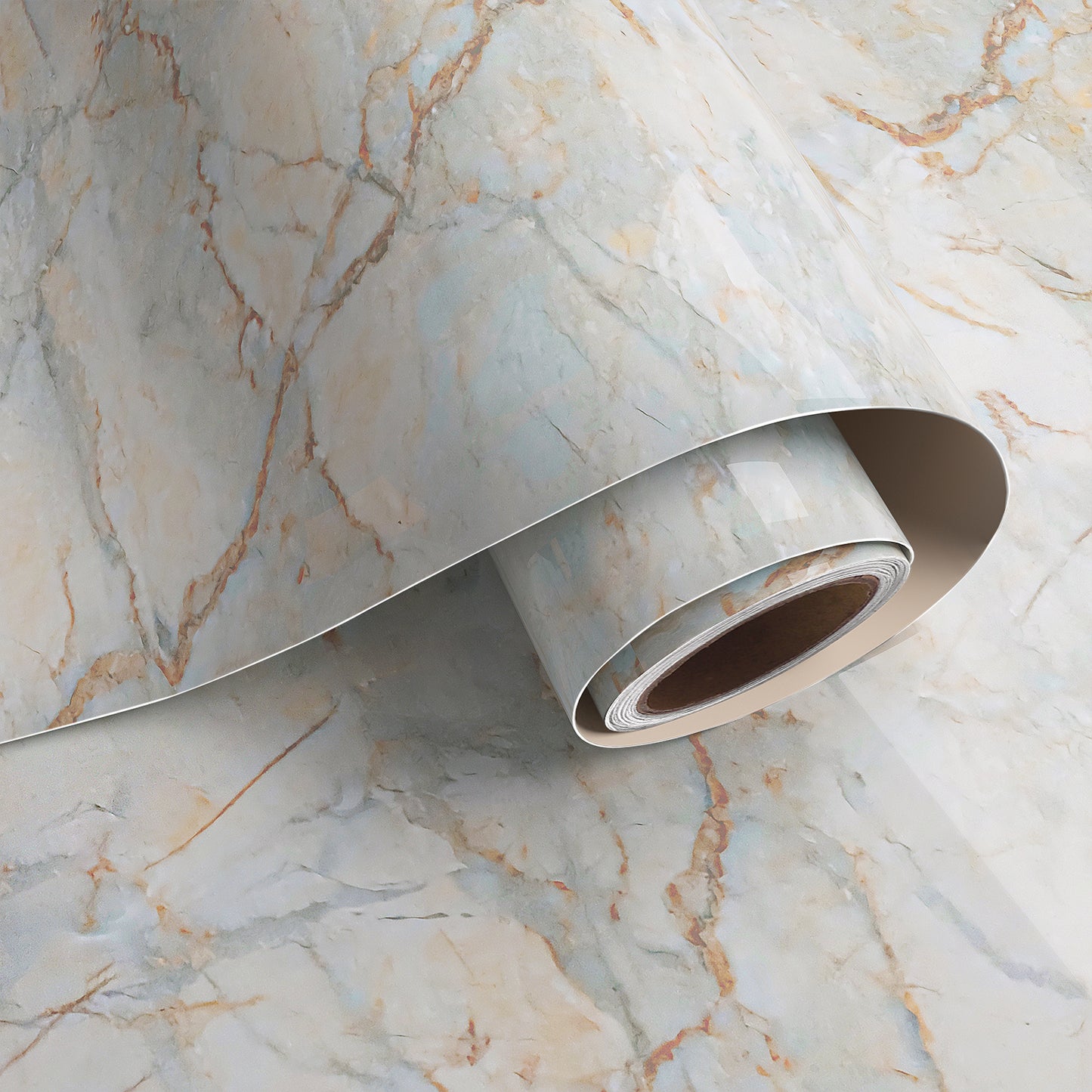 VaryPaper Glossy Grey Beige Marble Contact Paper