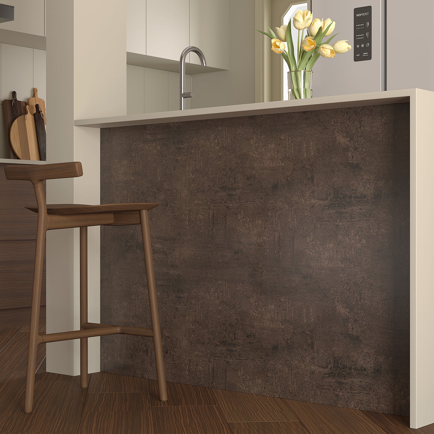 VaryPaper Industrial Brown Concrete Wallpaper