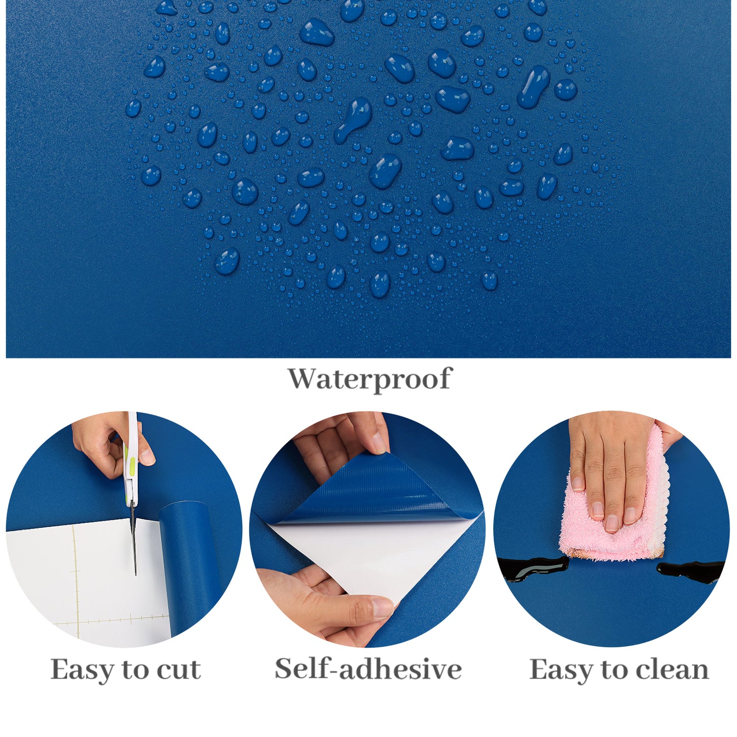 VaryPaper Thick Royal Blue Peel and Stick Wallpaper