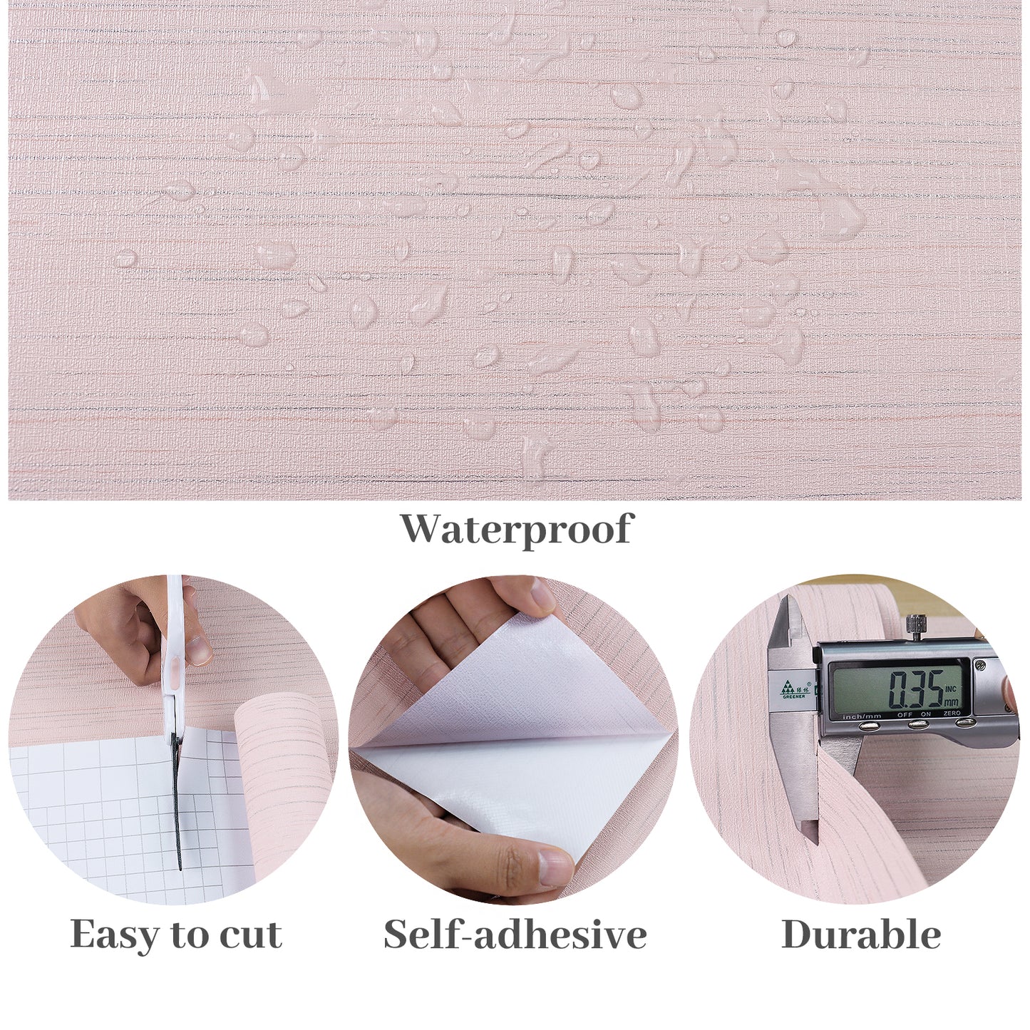 VaryPaper Pink Grasscloth Wallpaper