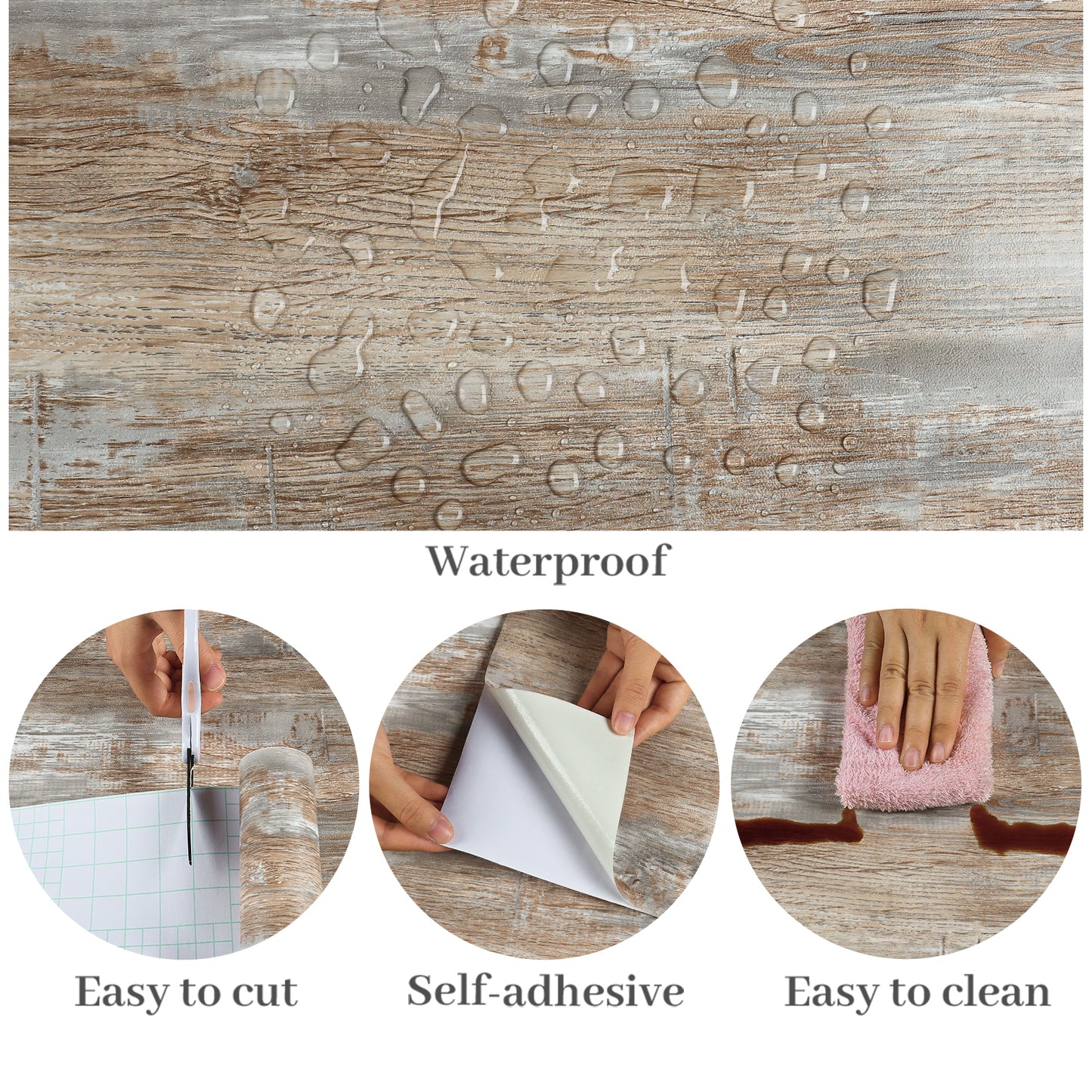 VaryPaper Distressed Light Wood Contact Paper