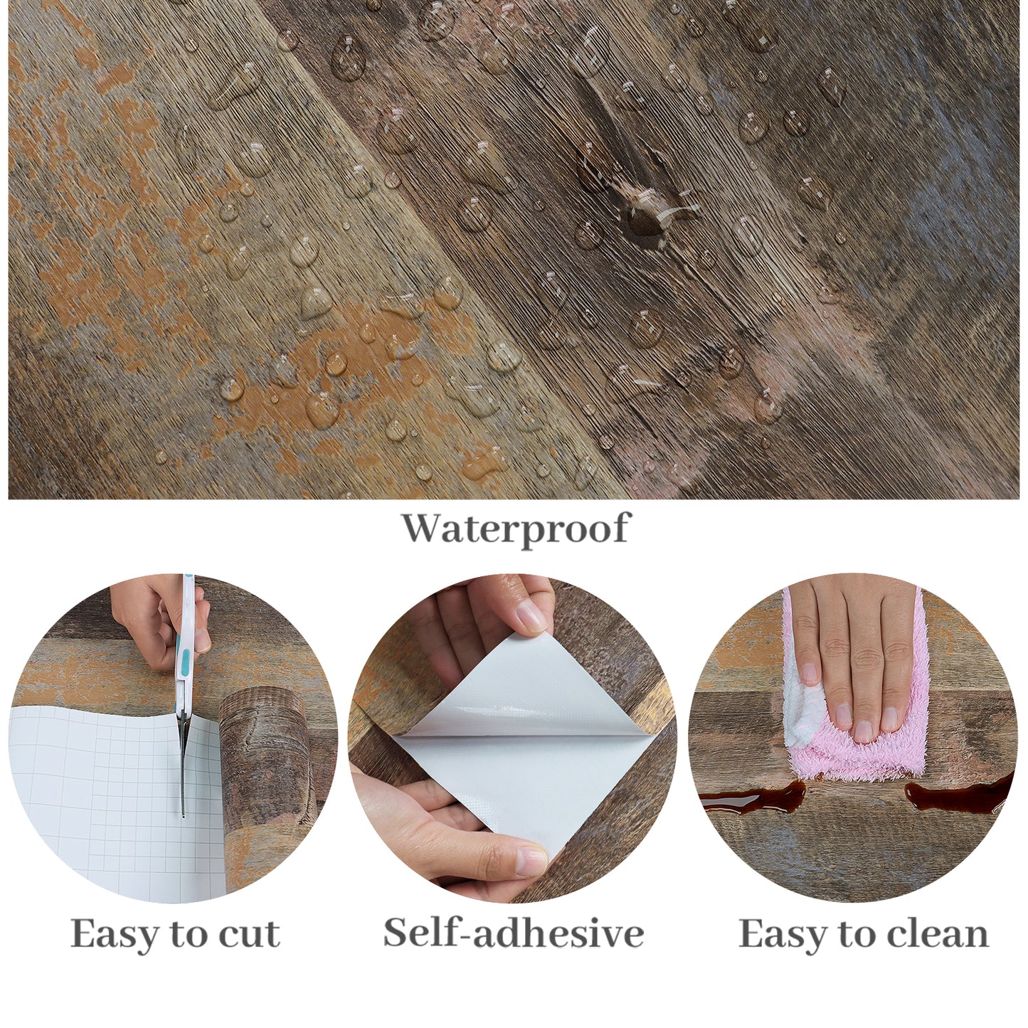 VaryPaper Rustic Brown Wood Contact Paper