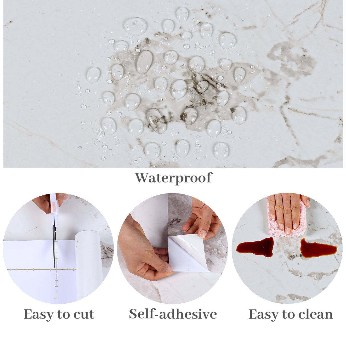 VaryPaper Light Brown Marble Contact Paper