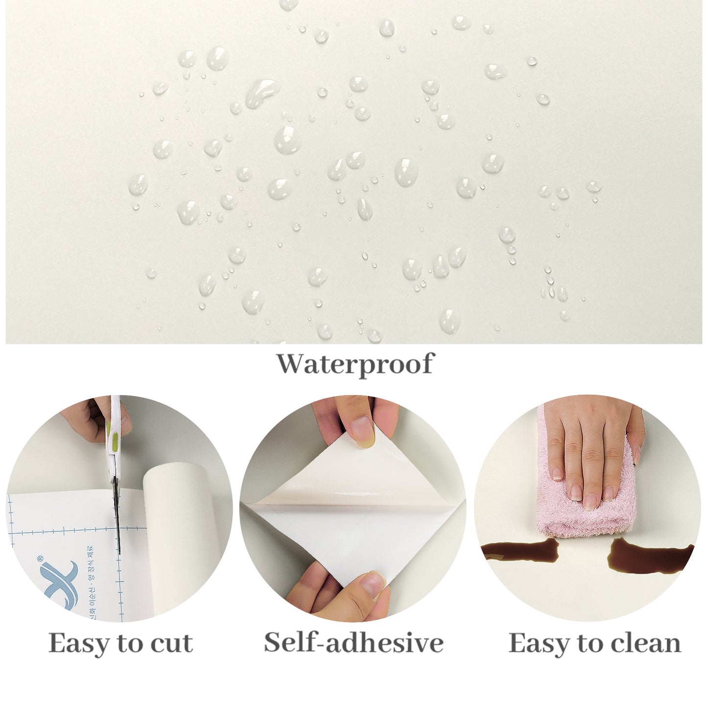 VaryPaper Matte Off White Contact Paper Skin-friendly