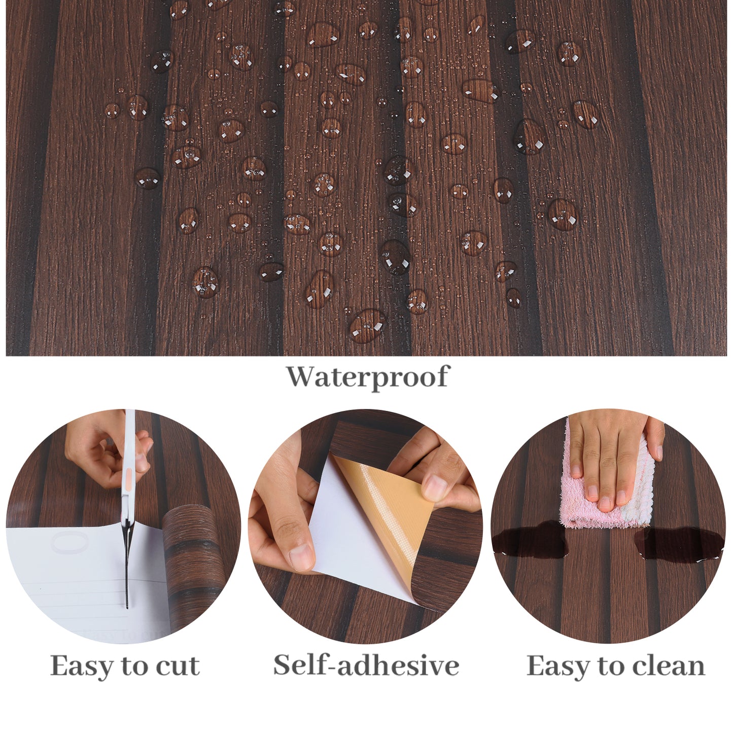 VaryPaper Dark Brown Wood Slat Wallpaper