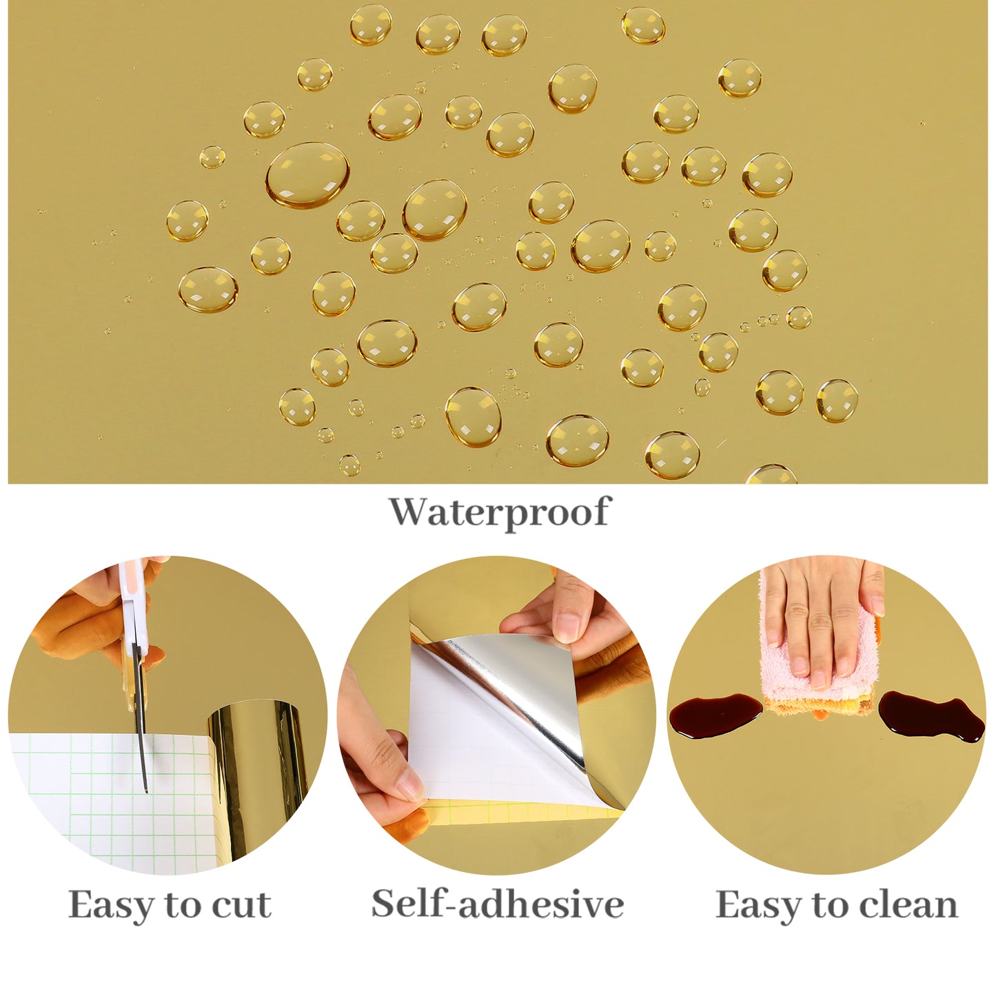VaryPaper Chrome Gold Mirror Stickers